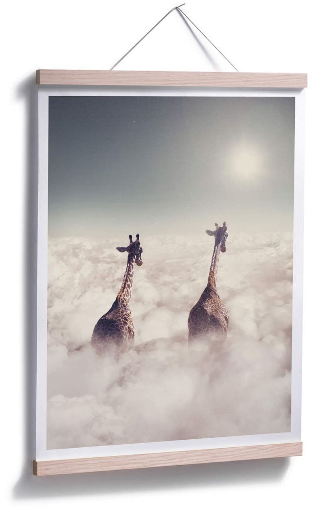 St.), (1 »Safari Wolken«, Poster Tiere, in Wandposter kaufen Wall-Art Giraffen Wandbild, Poster, günstig Bild, den