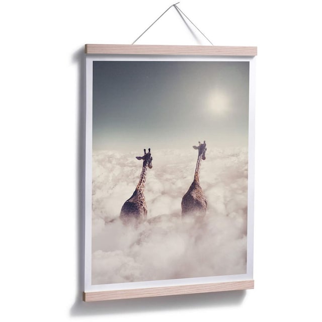 Wall-Art Poster »Safari Giraffen in den Wolken«, Tiere, (1 St.), Poster,  Wandbild, Bild, Wandposter günstig kaufen