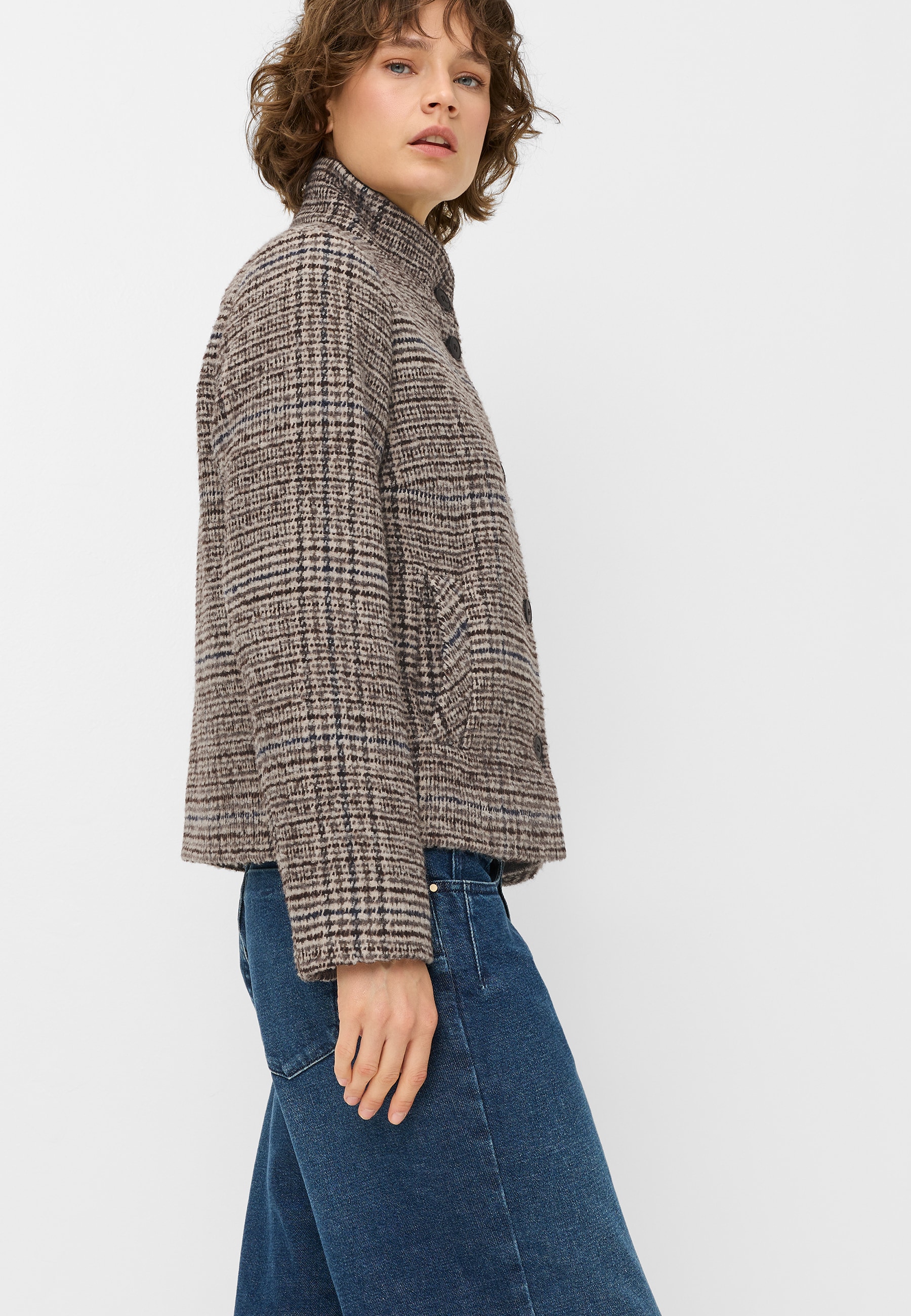 Fuchs Schmitt Wolljacke »Wolljacke« Stehkragen, Regular Fit, Leistentaschen