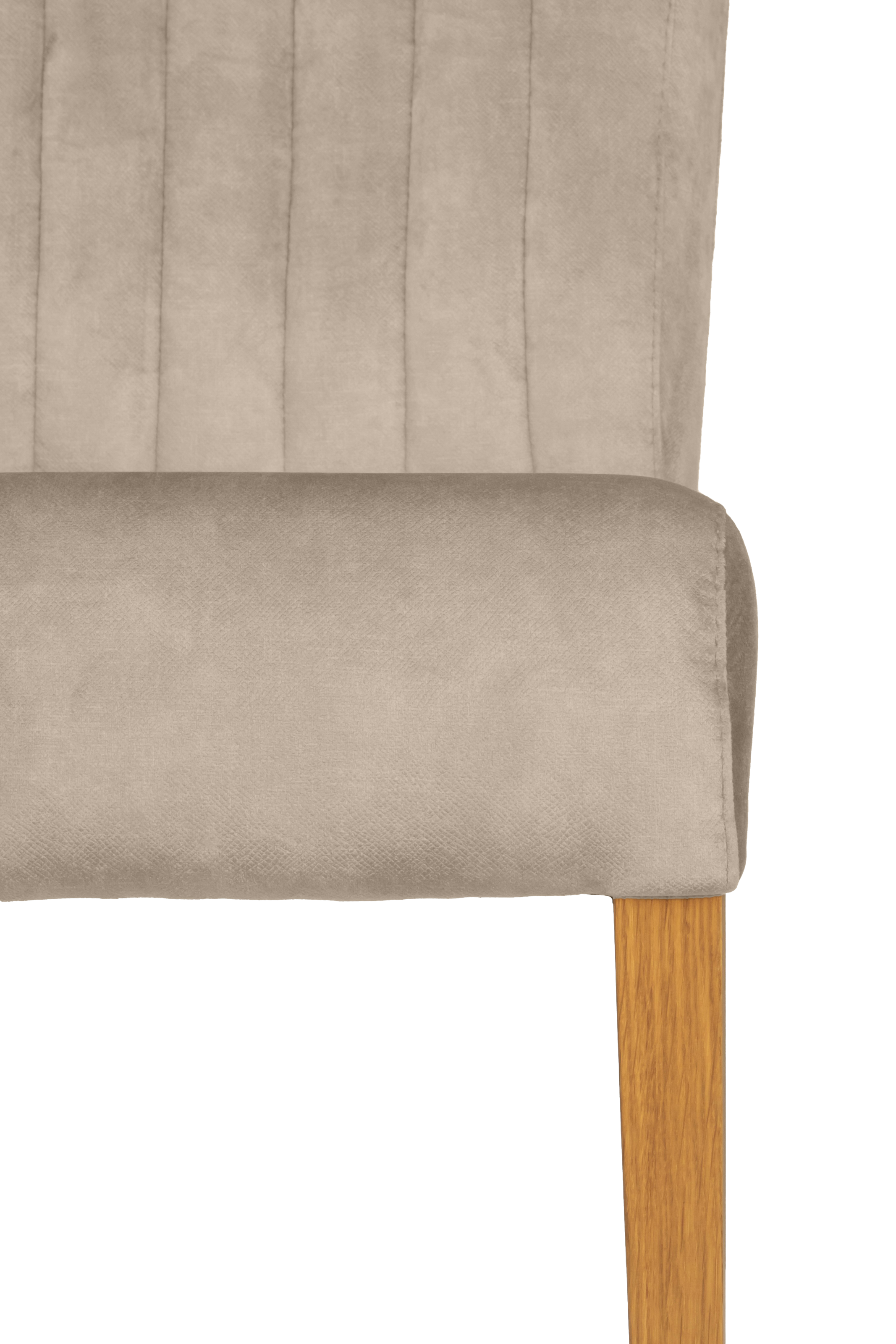 Home affaire 4-Fussstuhl, (Set), 2 St., Samtvelours, vertikale Nähte in der Rückenlehne