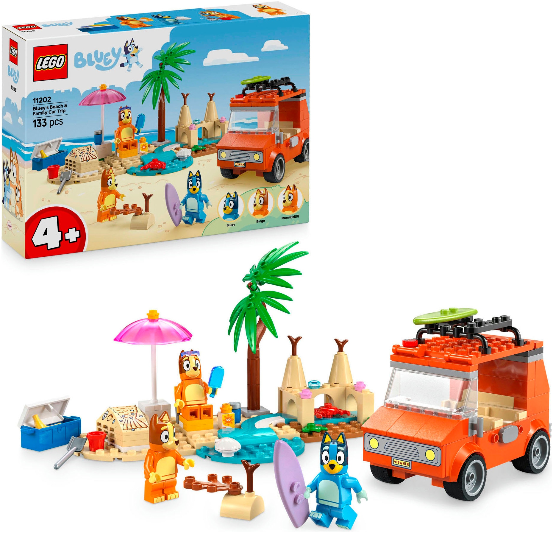 Image of LEGO Konstruktionsspielsteine "Blueys Strandausflug (11202), LEGO Bluey" Made in Europe