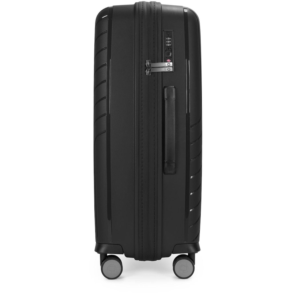 Hauptstadtkoffer Hartschalen-Trolley »TXL, 66 cm, schwarz«, 4 Rollen, Hartschalen-Koffer Koffer mittel gross Reisegepäck TSA Schloss