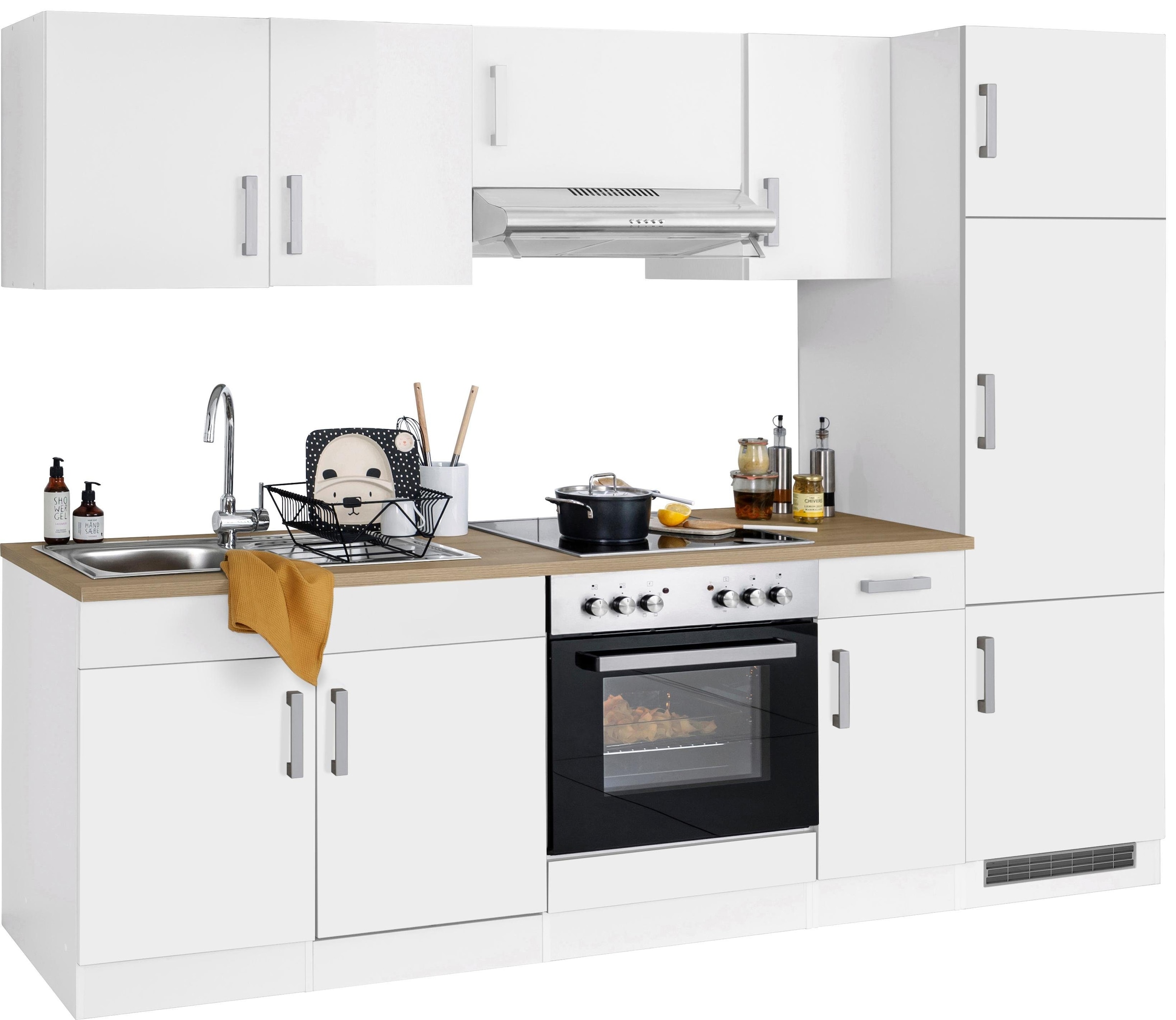 KOCHSTATION Kitchenette »KS-Gera« Largeur 270 cm, au choix avec appareils électroménagers, avec plan de travail