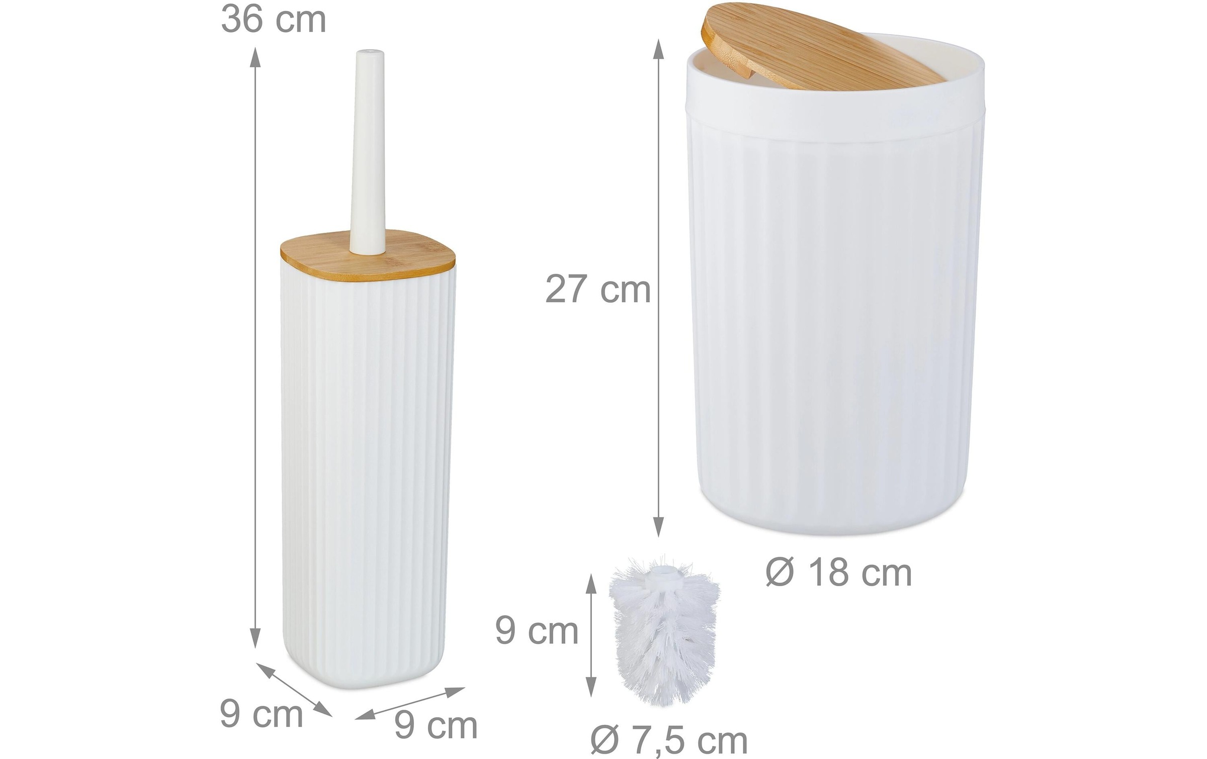 relaxdays Badaccessoire-Set "6-teilig"