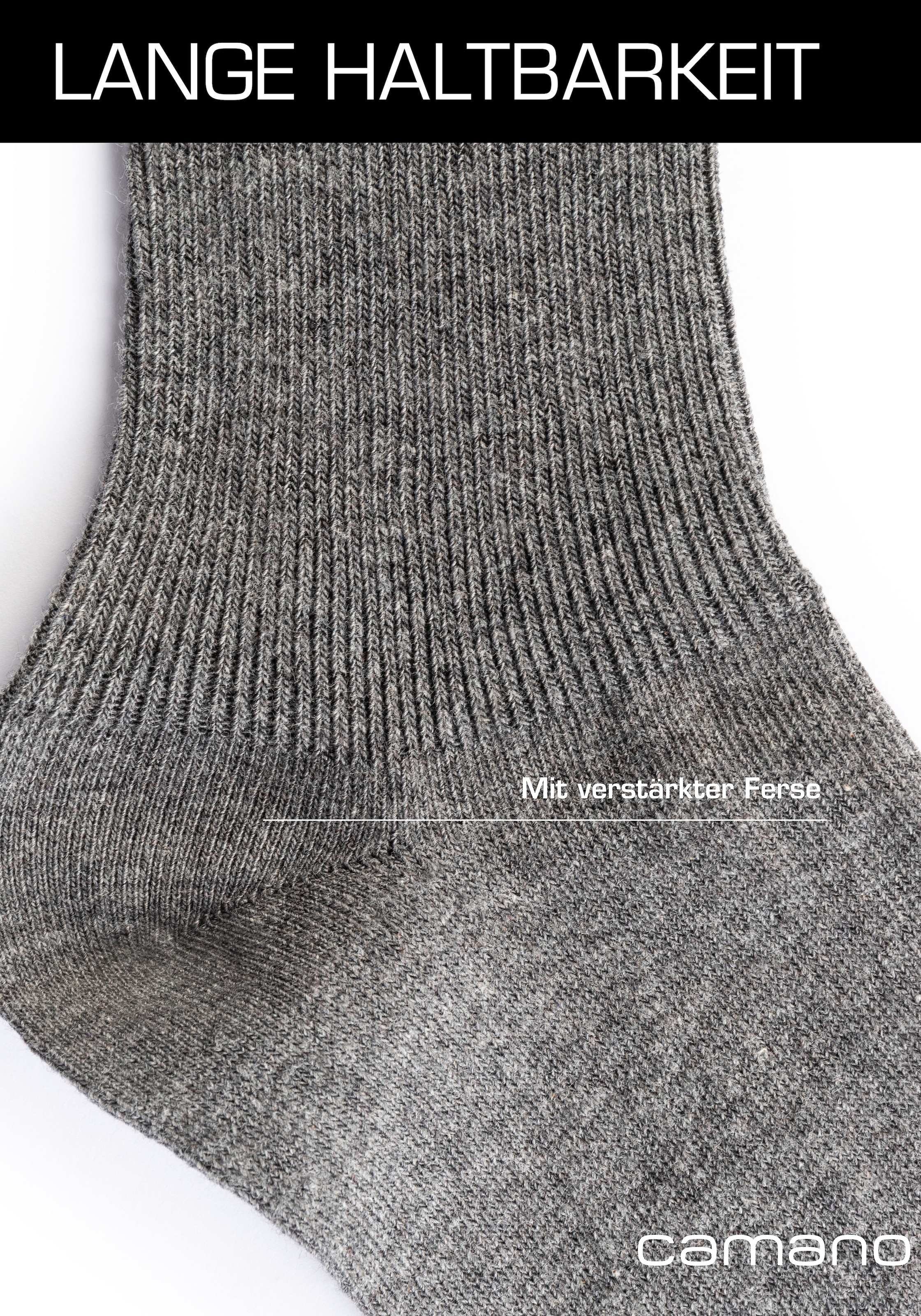 Camano Diabetikersocken »comfort«, (4 Paar), Superweiche Bündchen, Venenfreundliche Socken