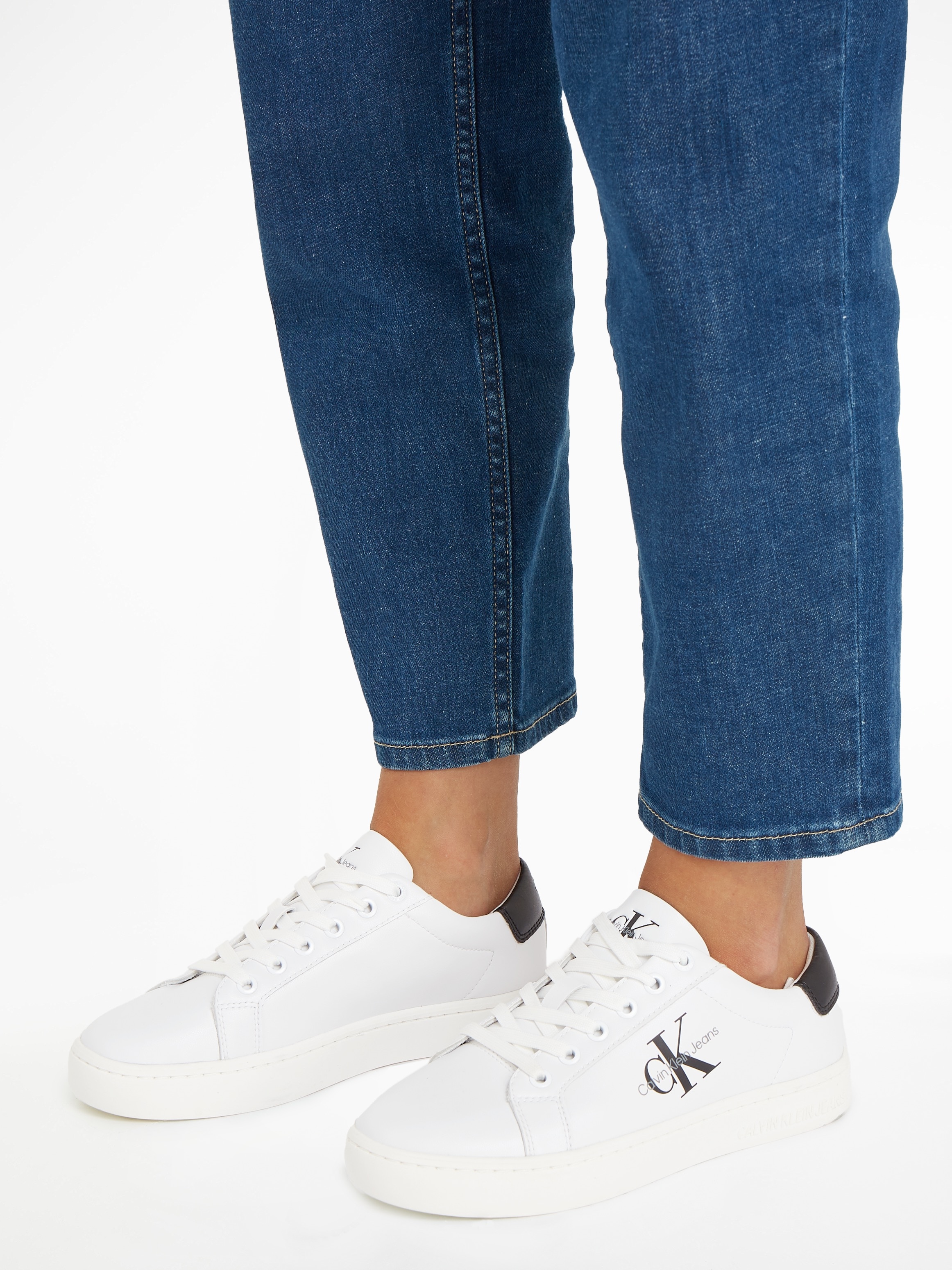 Calvin Klein Jeans Sneaker »CLASSIC CUPSOLE LACEUP LTH WN«, mit seitlichem Logoschriftzug, Freizeitschuh, Halbschuh, Schnürschuh