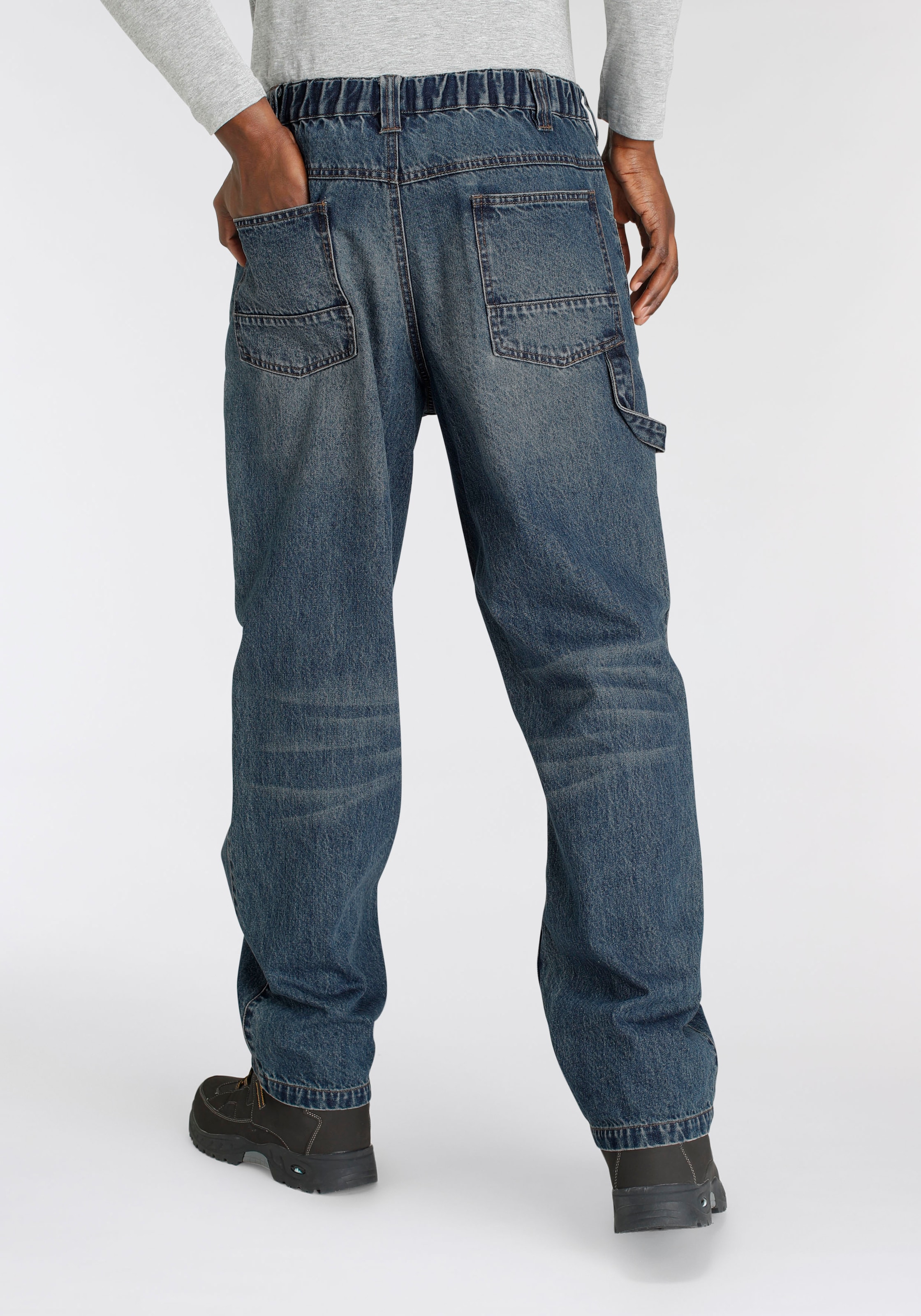 Northern Country Arbeitshose »Cargo Jeans«, (aus 100% Baumwolle, robuster Jeansstoff, comfort fit), mit dehnbarem Bund, mit 6 praktischen Taschen