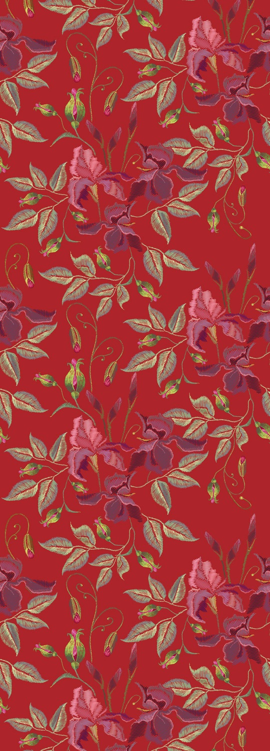 Image of queence Vinyltapete "Giulia" Motiv bedruckt botanisch floral gemustert natürlich glatt 90x250cm, selbstklebend, kinderleichte Anbringung, Sticker