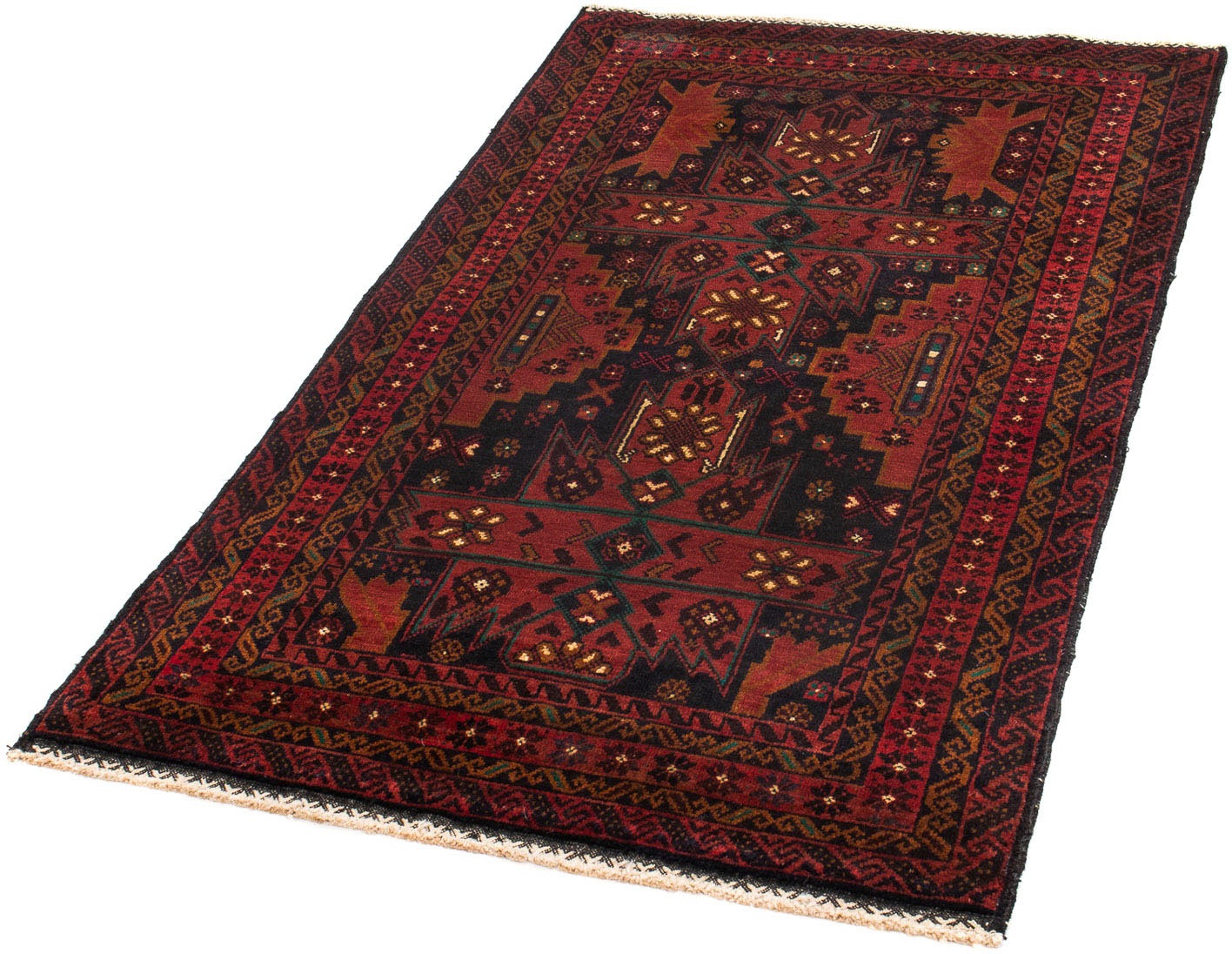 Image of morgenland Orientteppich »Belutsch - 145 x 85 cm - dunkelrot«, rechteckig, 8 mm Höhe, Wohnzimmer, Handgeknüpft, Einzelstück mit Zertifikat bei Ackermann Versand Schweiz