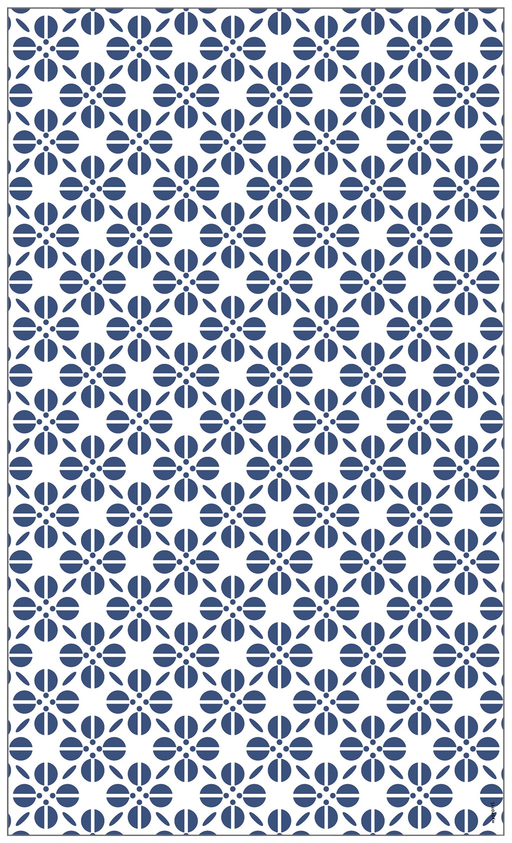 Image of MySpotti Fensterfolie »Look Grafik Blumenmuster blau«, halbtransparent, glattstatisch haftend, 60 x 100 cm, statisch haftend bei Ackermann Versand Schweiz