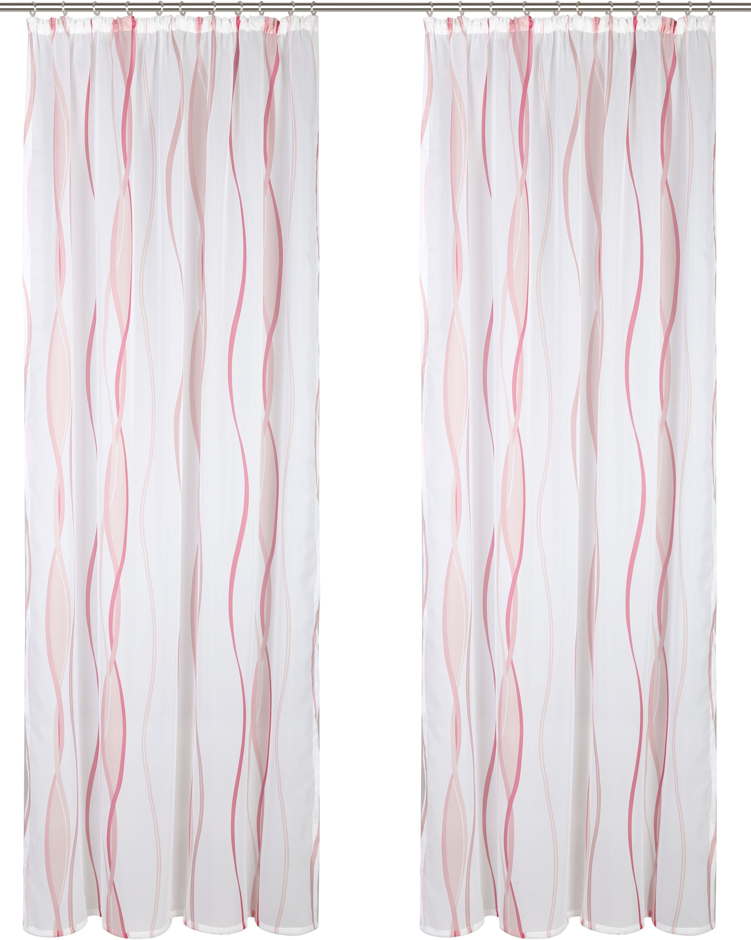 my home Gardine »Dimona«, (2 St.), 2er-Set, Bestseller, Polyester, Wellen