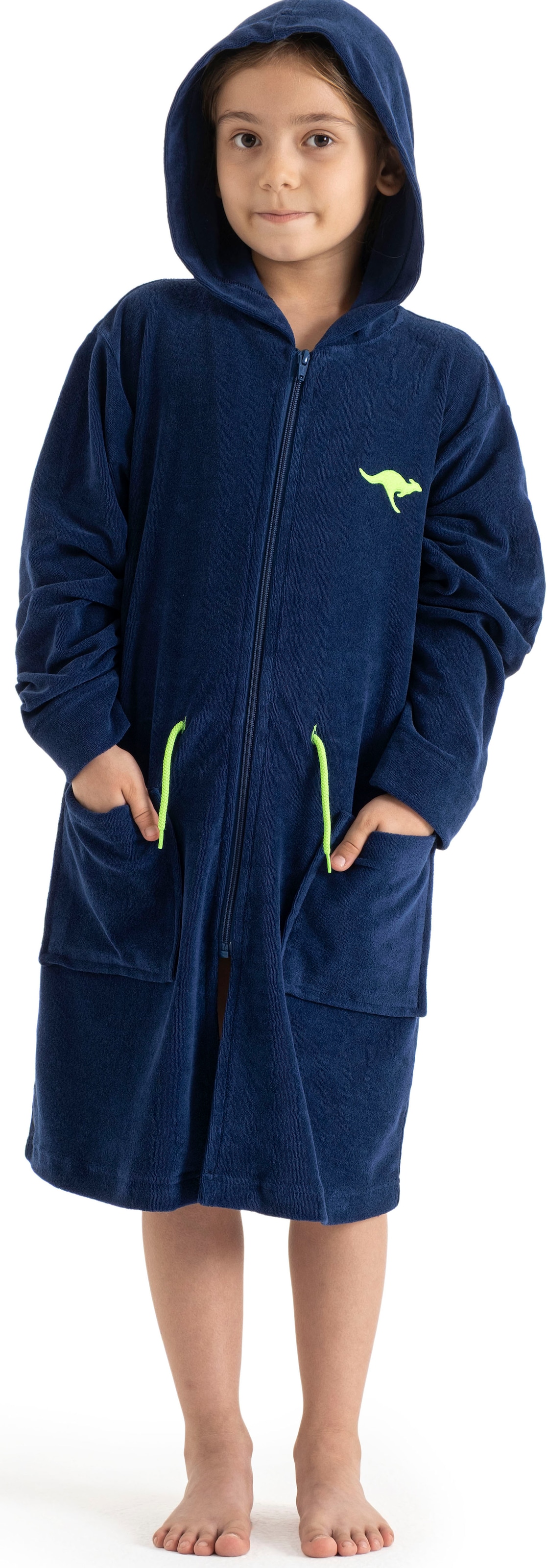 KangaROOS Peignoir de bain pour enfants »Kira, Ideal für Zuhause, Schwimmbad oder im Urlaub« 1 cuis tlg., modernen, sportliches Design, leuchtenden Akzenten