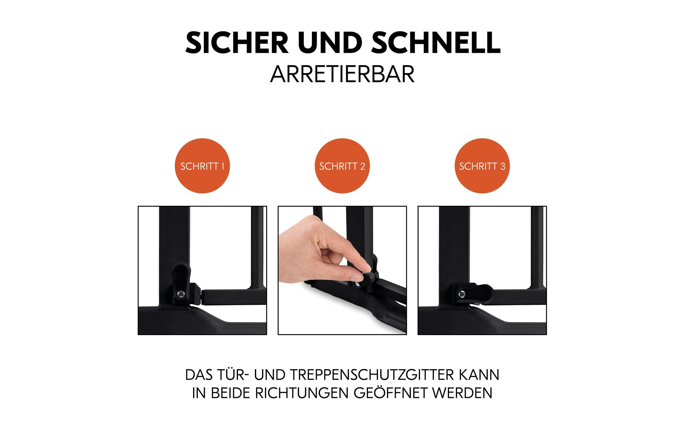Hauck Türschutzgitter »Clear Step Autoclose 2 Schwarz«