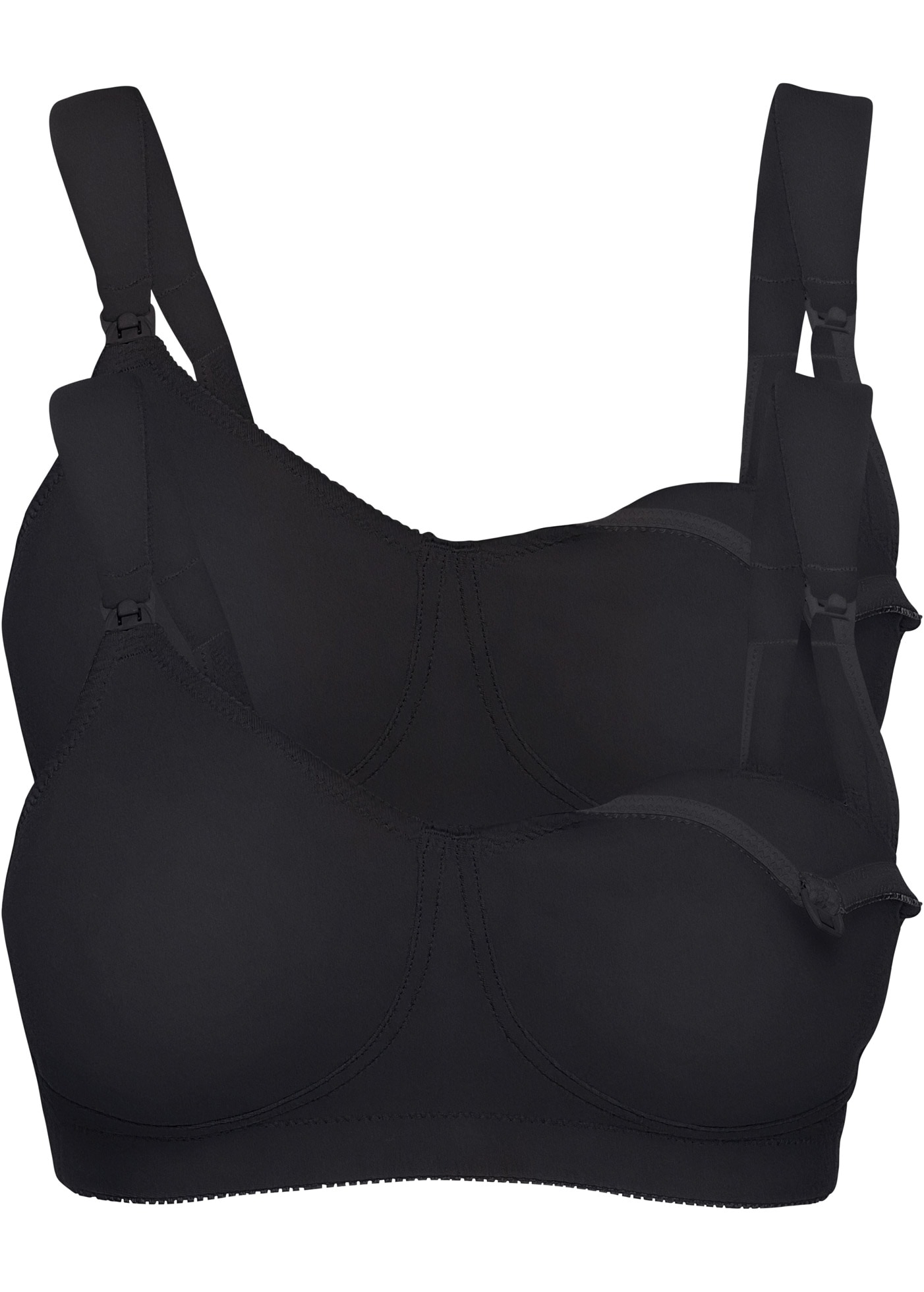 bonprix Soutien-gorge d'allaitement »Still BH ohne Bügel mit Baumwolle (2er Pack)« Paquet, 2 cuis für den Alltag, mit Klickverschluss am Cup, nahtlos vorgeformte Cups
