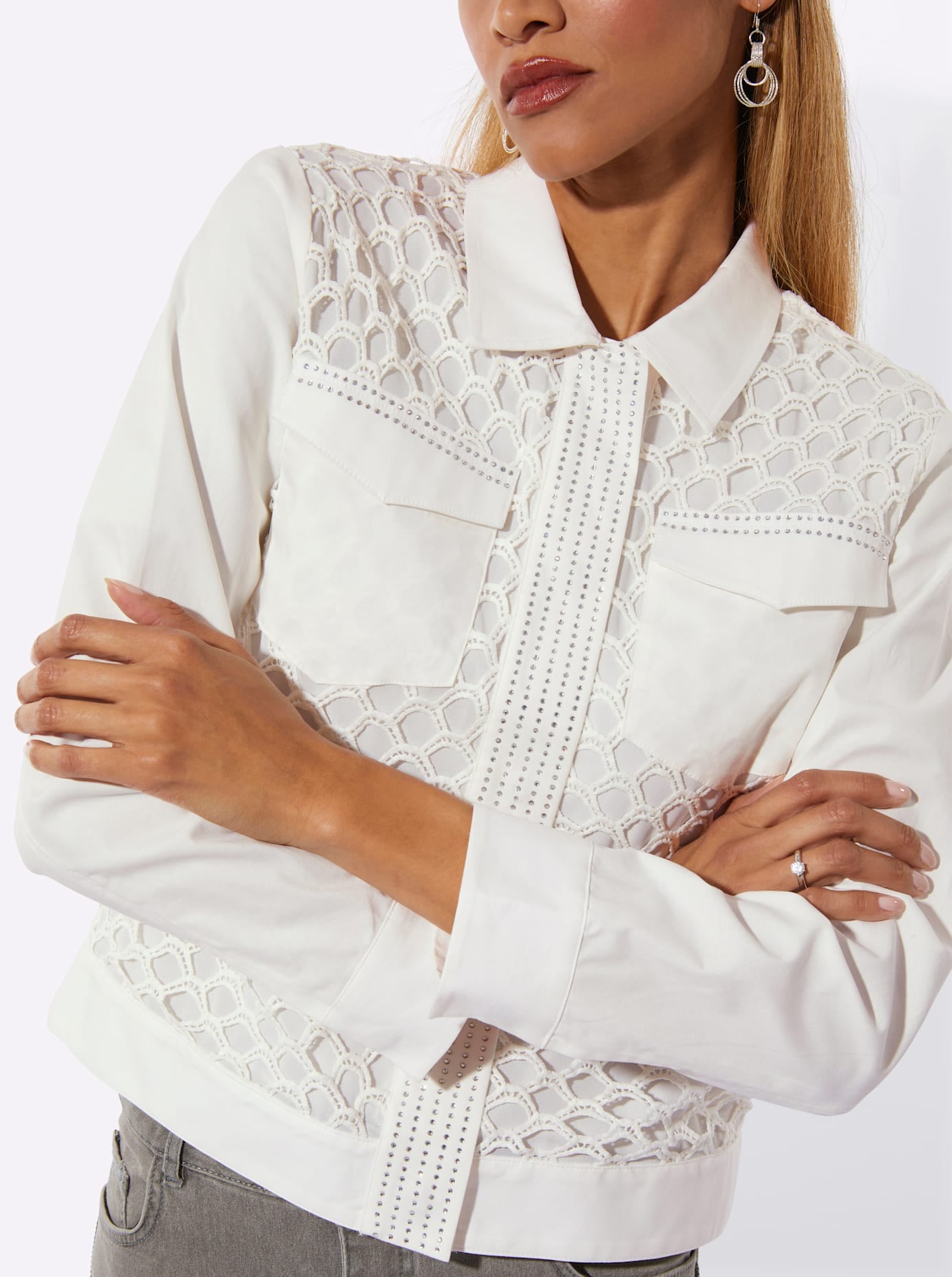 creation L Veste blazer »Spitzen-Jacke«