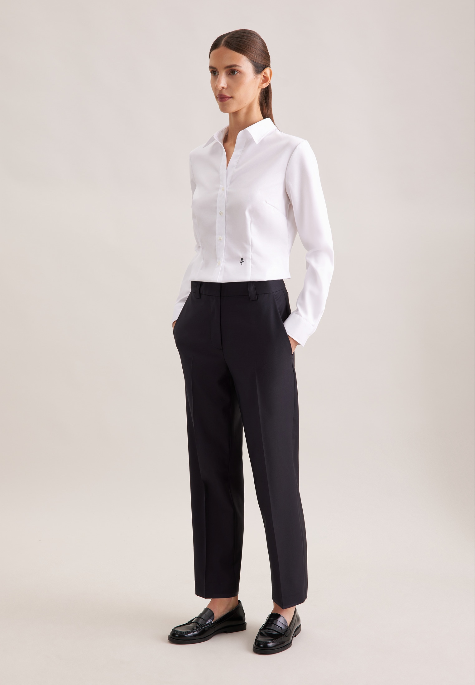 seidensticker Hemdbluse »Schwarze Rose« 1/1 Kragen Uni