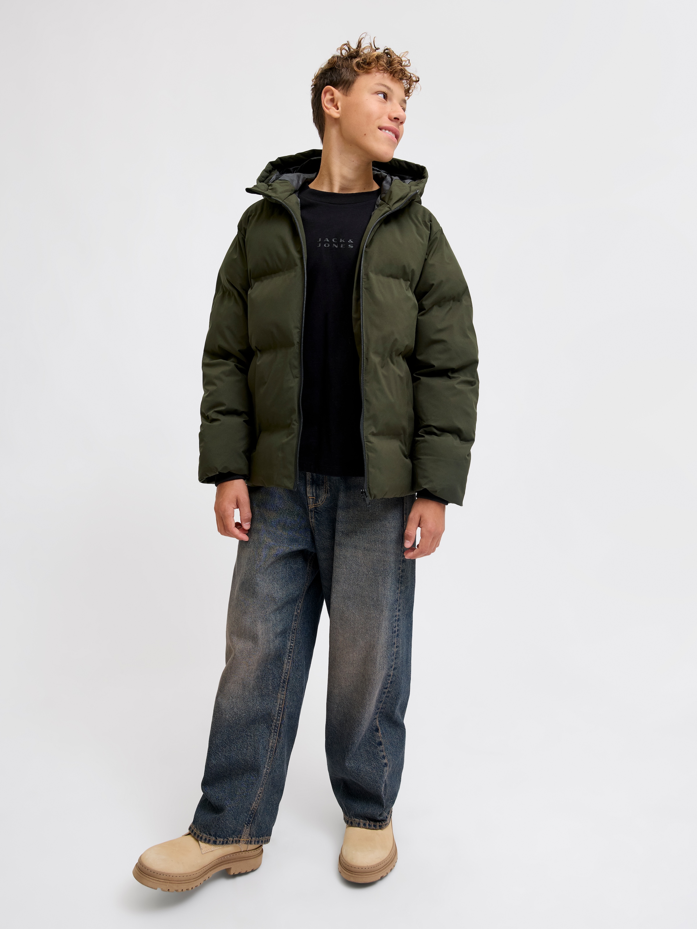 Jack & Jones Junior Veste matelassée »JJKAITO PUFFER JACKET LN JNR« mitKapuze