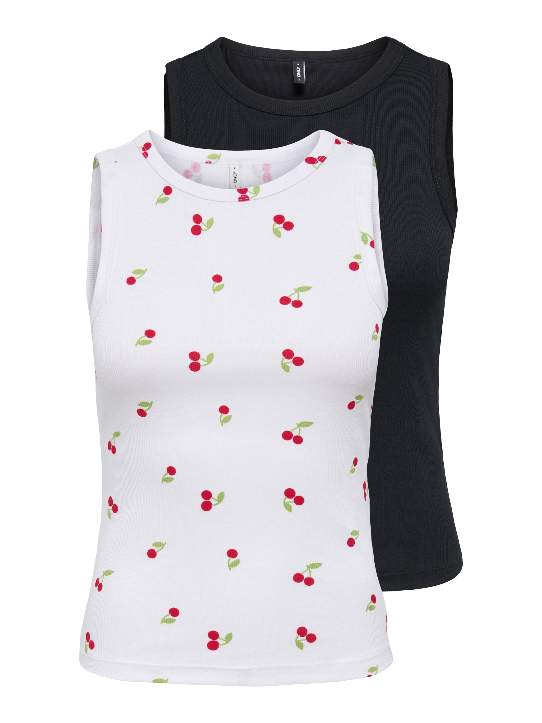 Image of ONLY Shirttop "ONLSALLY TANK TOP 2 PACK AOP CS JRS" Packung, 2