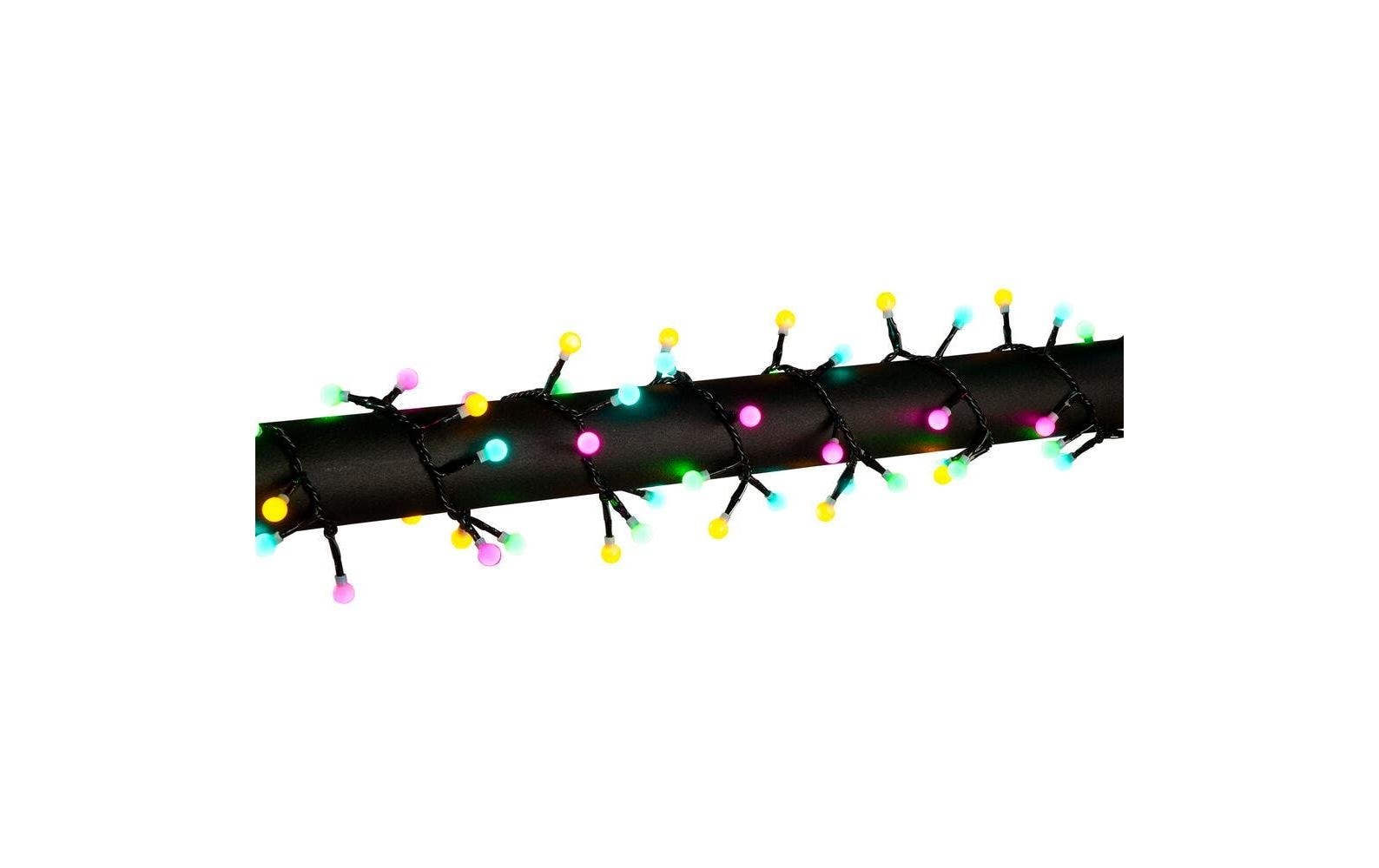 Image of KONSTSMIDE Gartenleuchte "LED Globe-Lichterkette Cluster 9.38m candy colour" RGB