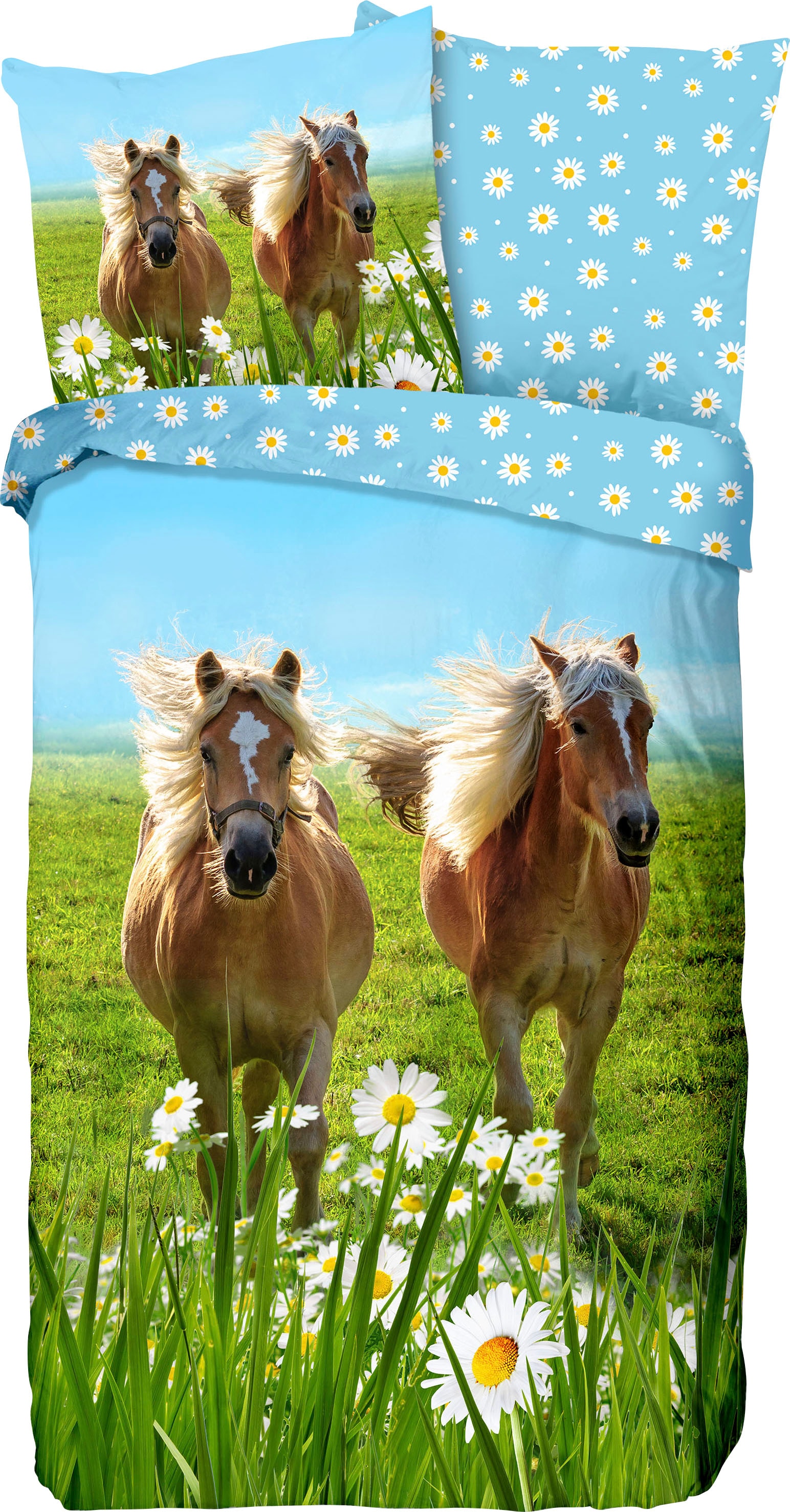 Kinderbettwäsche »Horses«, (2 tlg.), mit Pferden