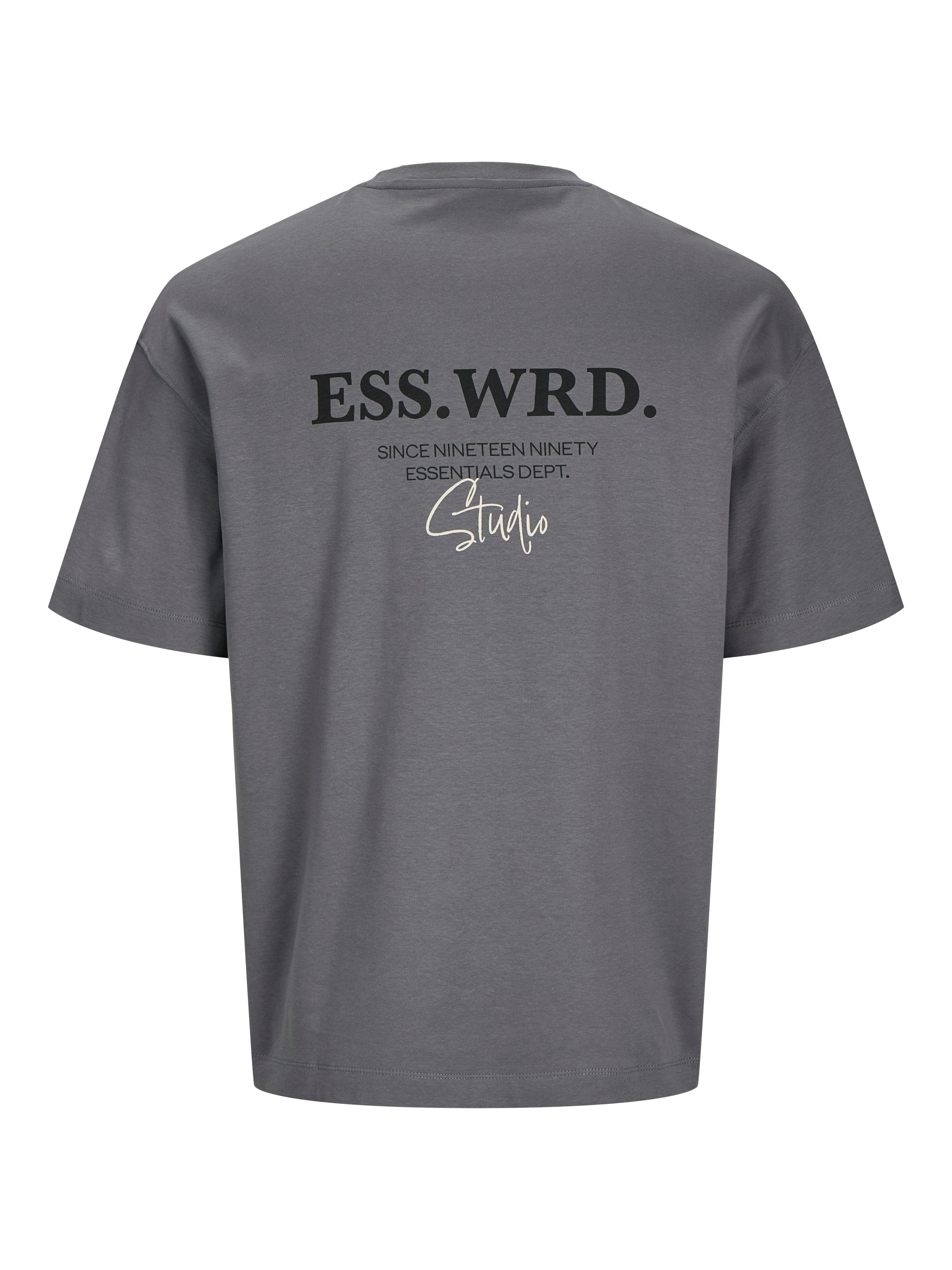 Jack & Jones Rundhalsshirt »JJEURBAN EDGE STUDIO TEE SS O-NECK NOOS« mit Front und Back Print