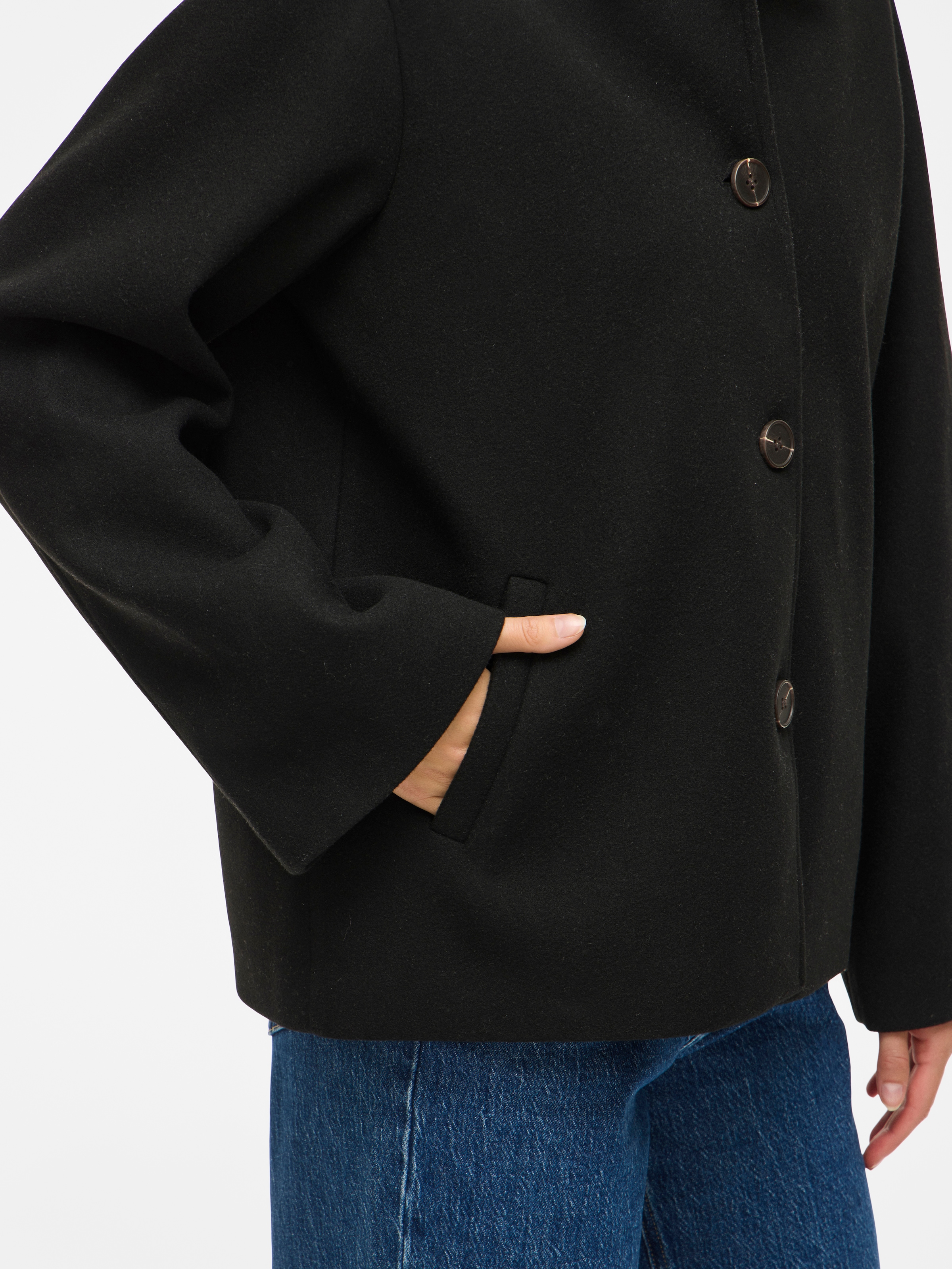 Vila Kurzjacke »VICLAUDIA L/S JACKET- NOOS« Kunstfaser