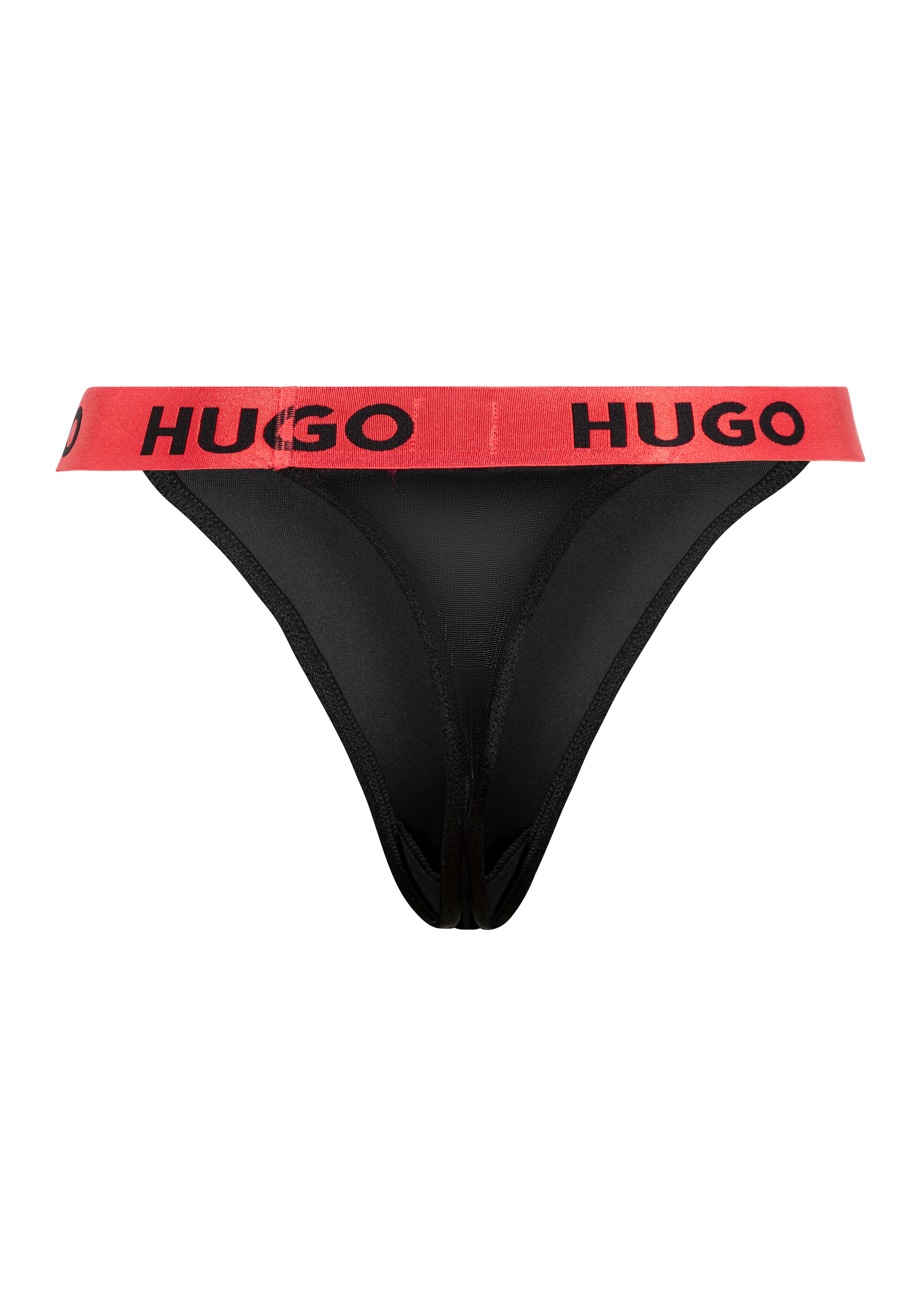 HUGO Underwear String »S. VELVET 10«, mit kontrastfarbenen Logobund