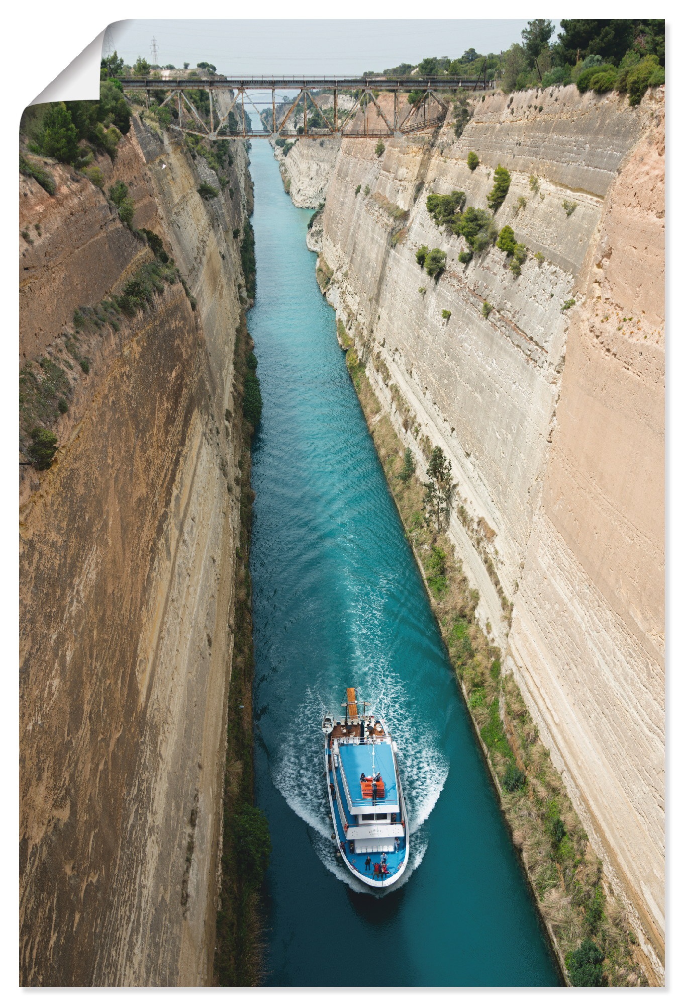 Image of Artland Wandbild »Kanal von Korinth«, Griechenland, (1 St.), in vielen Grössen & Produktarten - Alubild / Outdoorbild für den Aussenbereich, Leinwandbild, Poster, Wandaufkleber / Wandtattoo auch für Badezimmer geeignet bei Ackermann Versand Schweiz