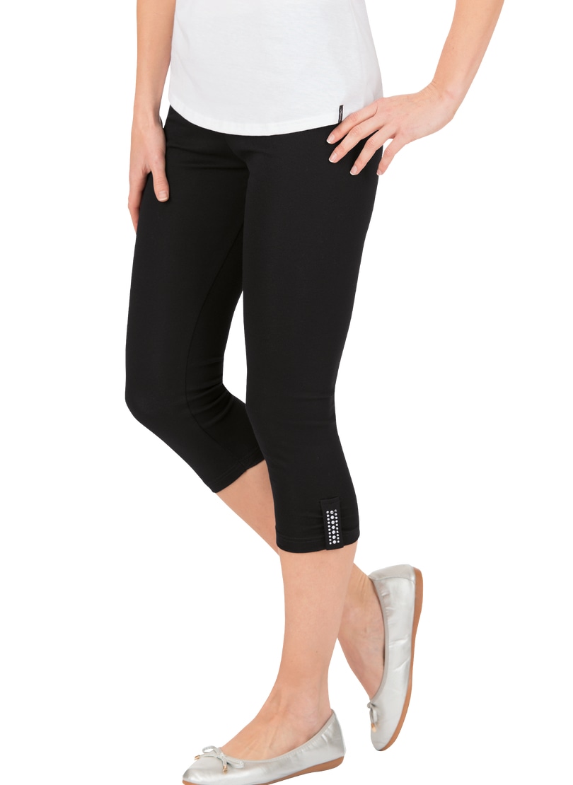 Image of Trigema Leggings "TRIGEMA Leggings 7/8 mit Kristallsteinen"