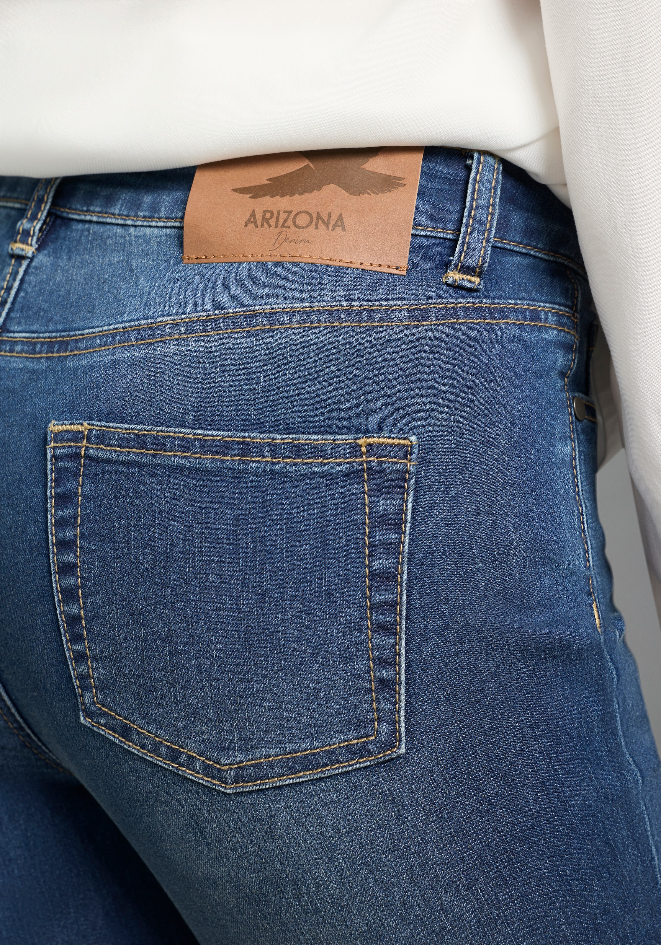 Arizona Jeans droit gerade geschnitten, normale Passform, hohe Leibhöhe