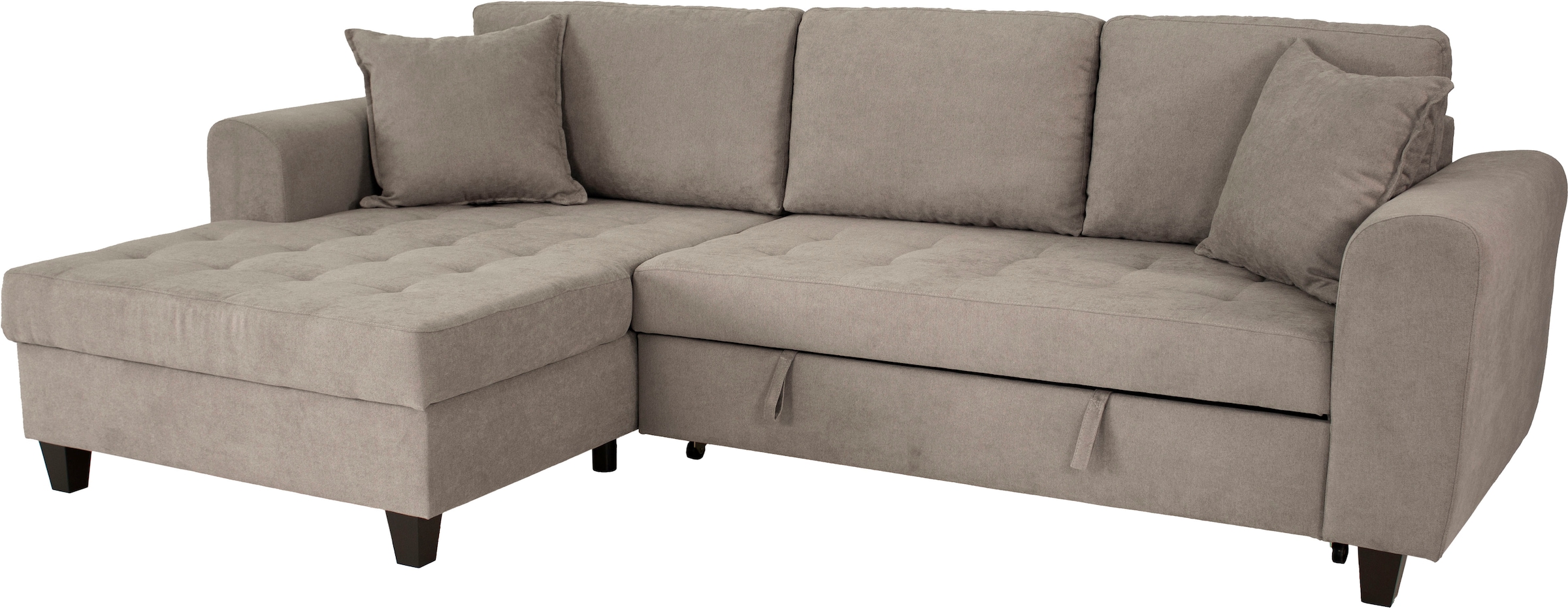 Trends by HG Canapé d'angle »Moritz, L-Form« inkl. Bettfunktion und Bettkasten, inkl. 2 Zierkissen