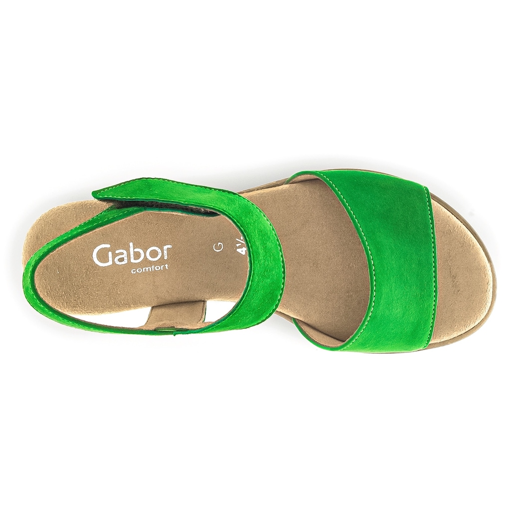 Gabor Sandalette »GENUA«, Sommerschuh, Sandale, Keilabsatz, mit kleinem Stretch, Weite G