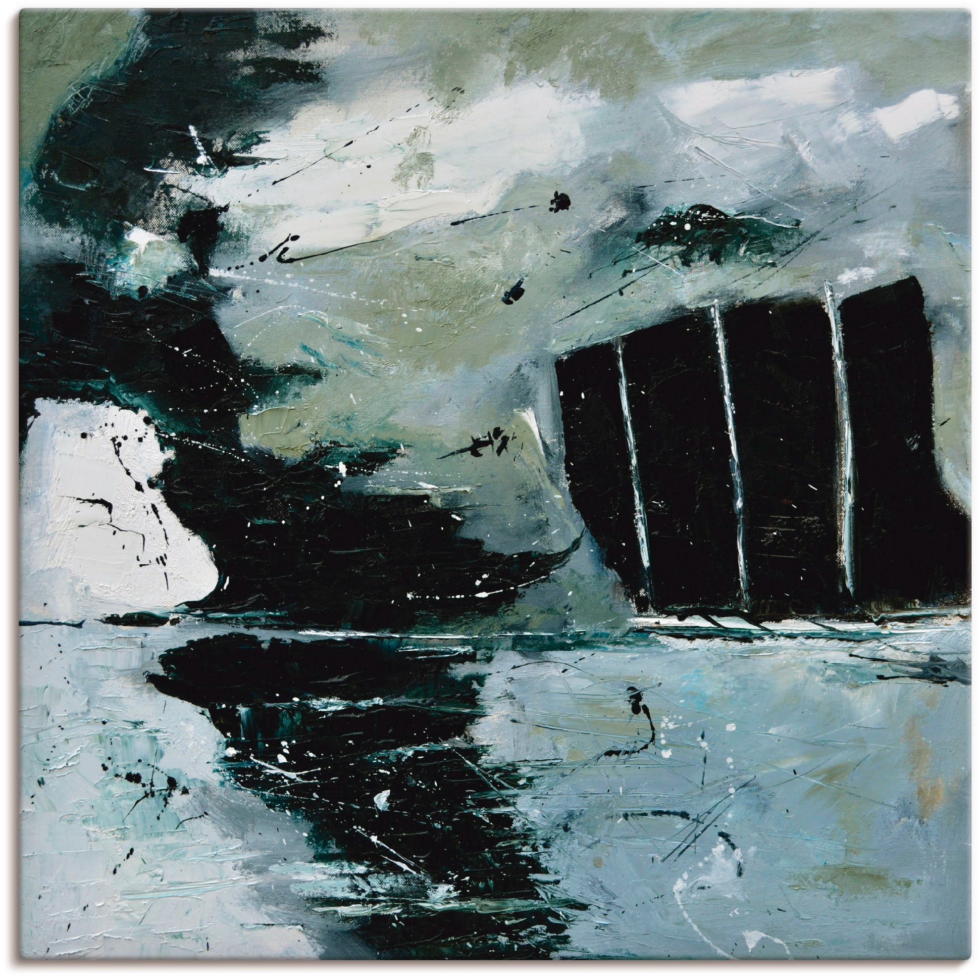 Image of Artland Leinwandbild "Abstrakt XVI" Gegenstandslos 1 Stk. tlg. auf Holzrahmen gespannt