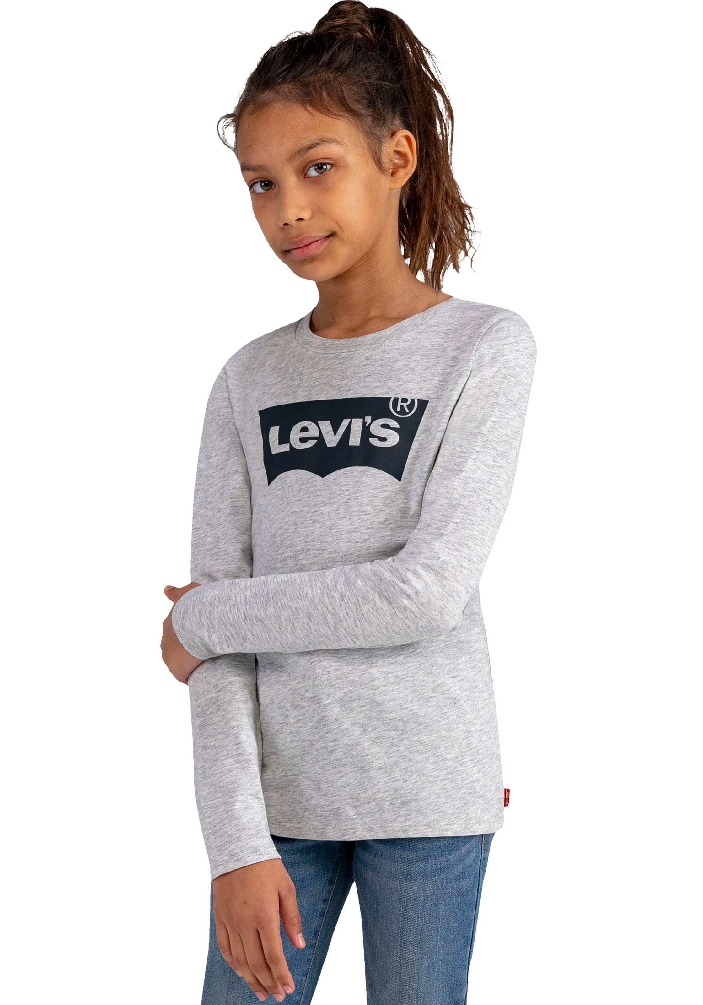 Image of Levis Kids Langarmshirt "LVG L/S BATWING TEE" mit Logo Print for GIRLS