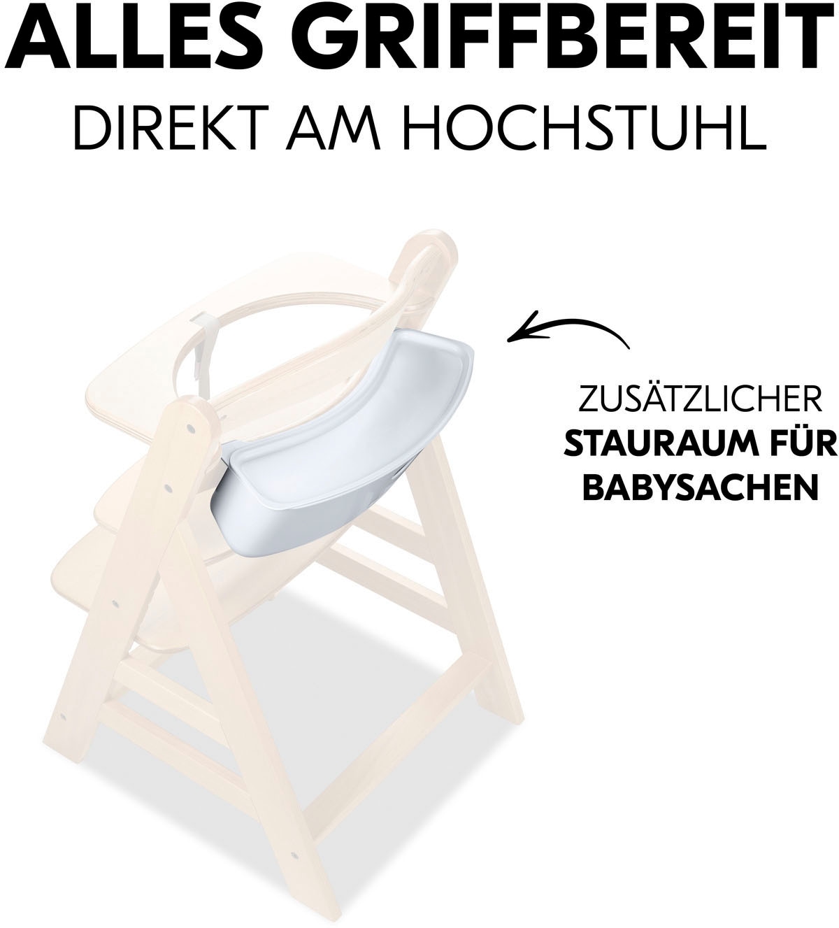 Hauck Boîte de rangement »Highchair Box S, white« für Hochstühle