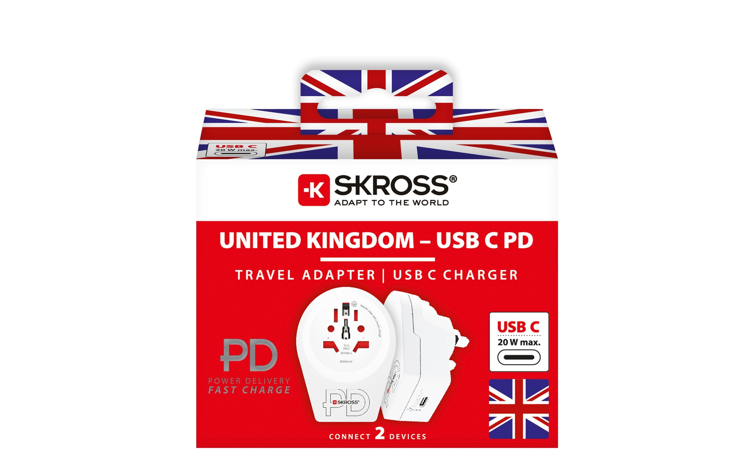 SKROSS Reiseadapter »Country World / UK, USB«