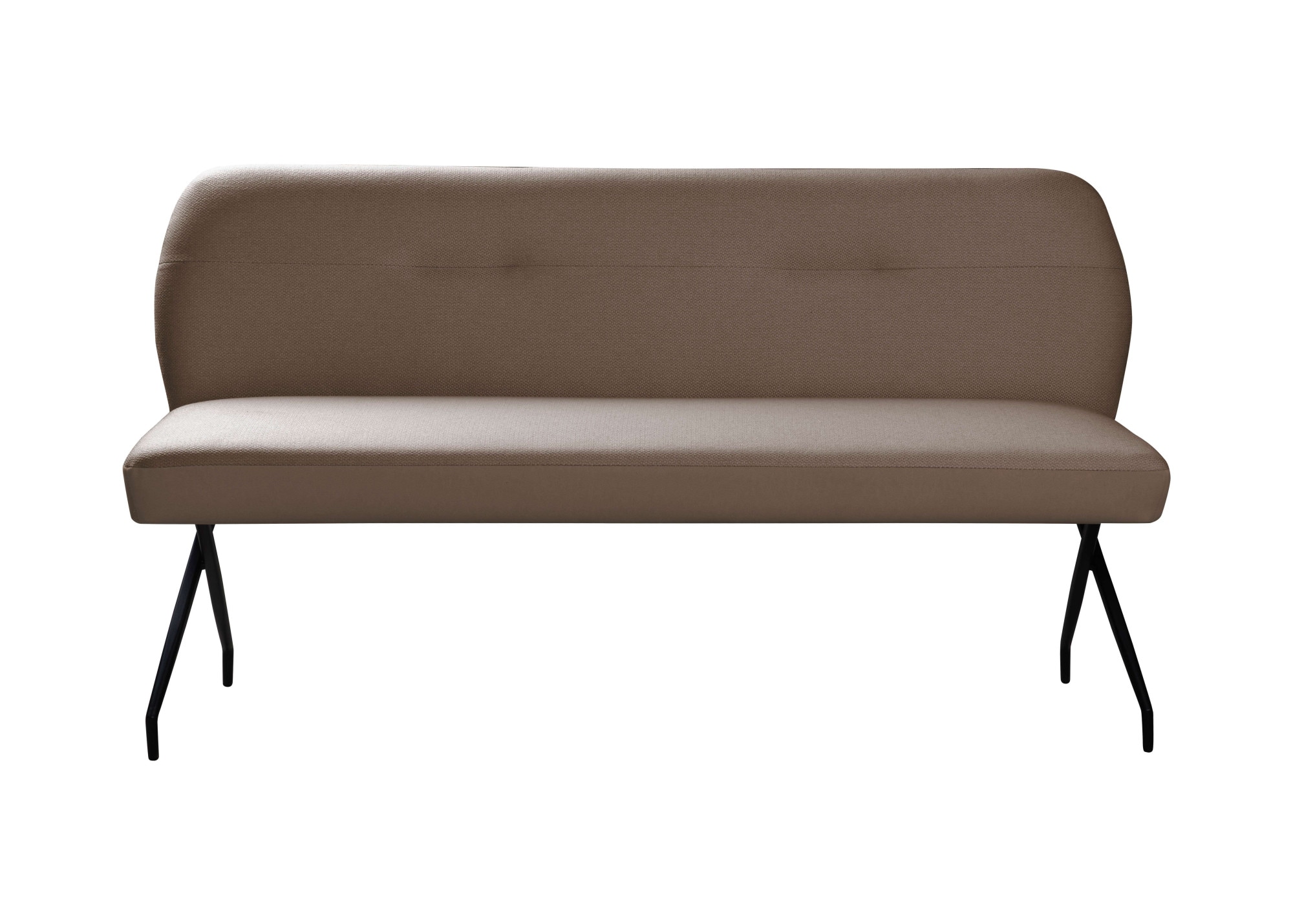 GOODproduct Sitzbank »Bruna Esszimmerbank, Bank, Küchenbank, Polsterbank« Mattschwarzes Metallgestell, 2-Stoff-Design, Wellenfederung im Sitz