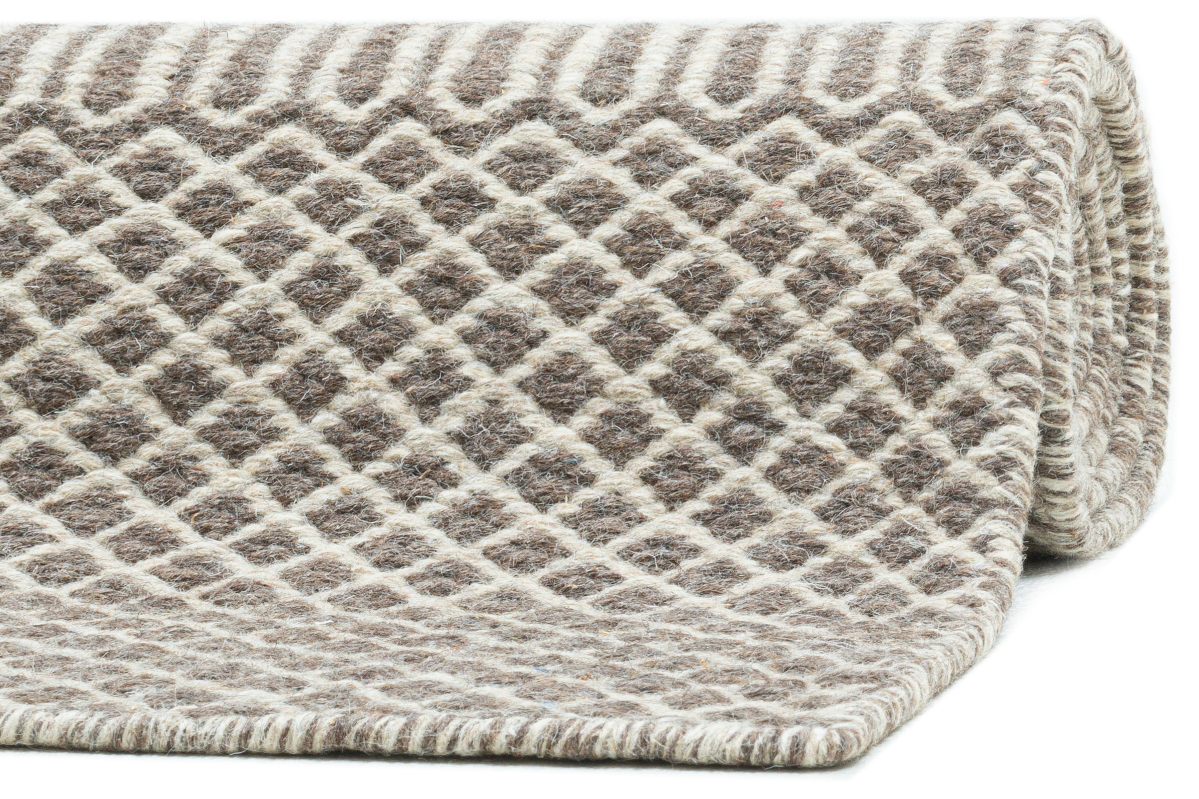 THEKO Wollteppich »Trondheim PO-501« rechteckig 10 mm Höhe Handweb Teppich, Flachgewebe, reine Wolle, handgewebt