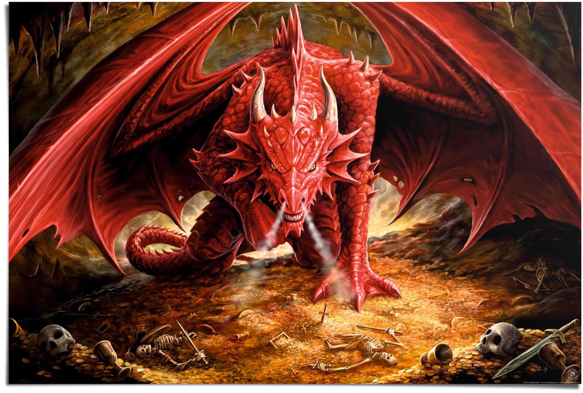 Image of Reinders! Poster »Drachenhöhle Anne Stokes«, (1 St.) bei Ackermann Versand Schweiz