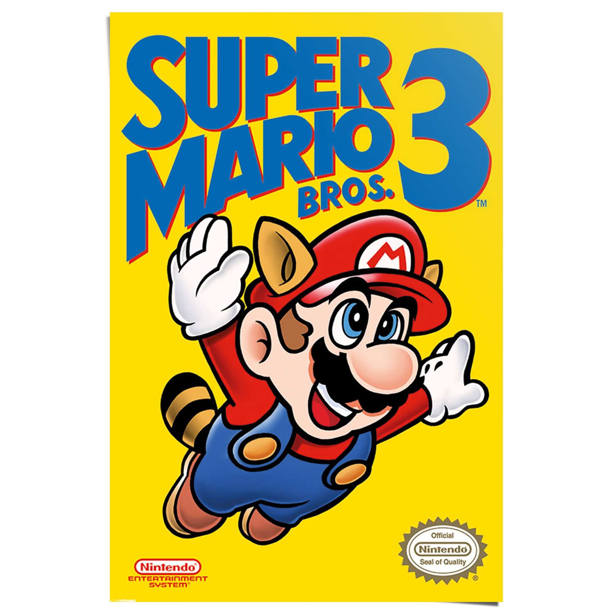 Reinders! Poster »Super Mario Bros 3 - NES cover«