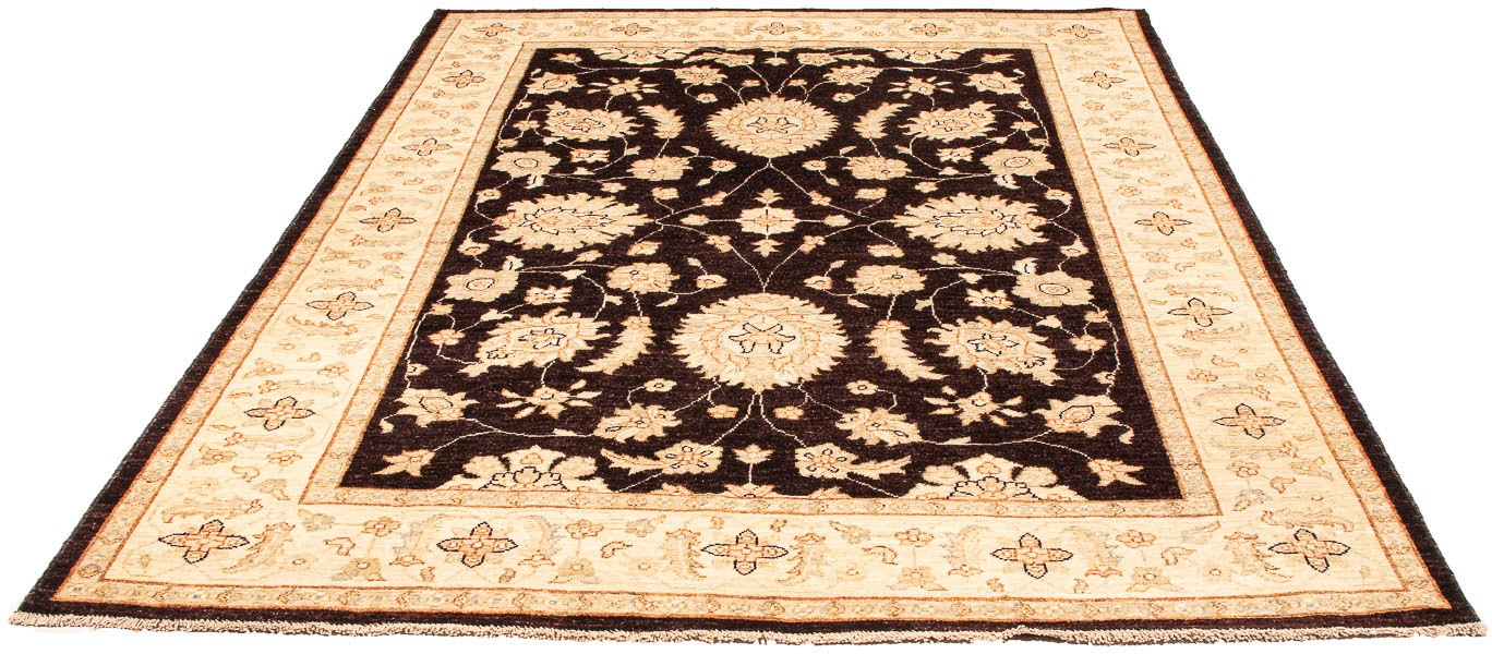 Image of morgenland Orientteppich »Ziegler - 232 x 172 cm - dunkelbraun«, rechteckig, 6 mm Höhe, Wohnzimmer, Handgeknüpft, Einzelstück mit Zertifikat bei Ackermann Versand Schweiz