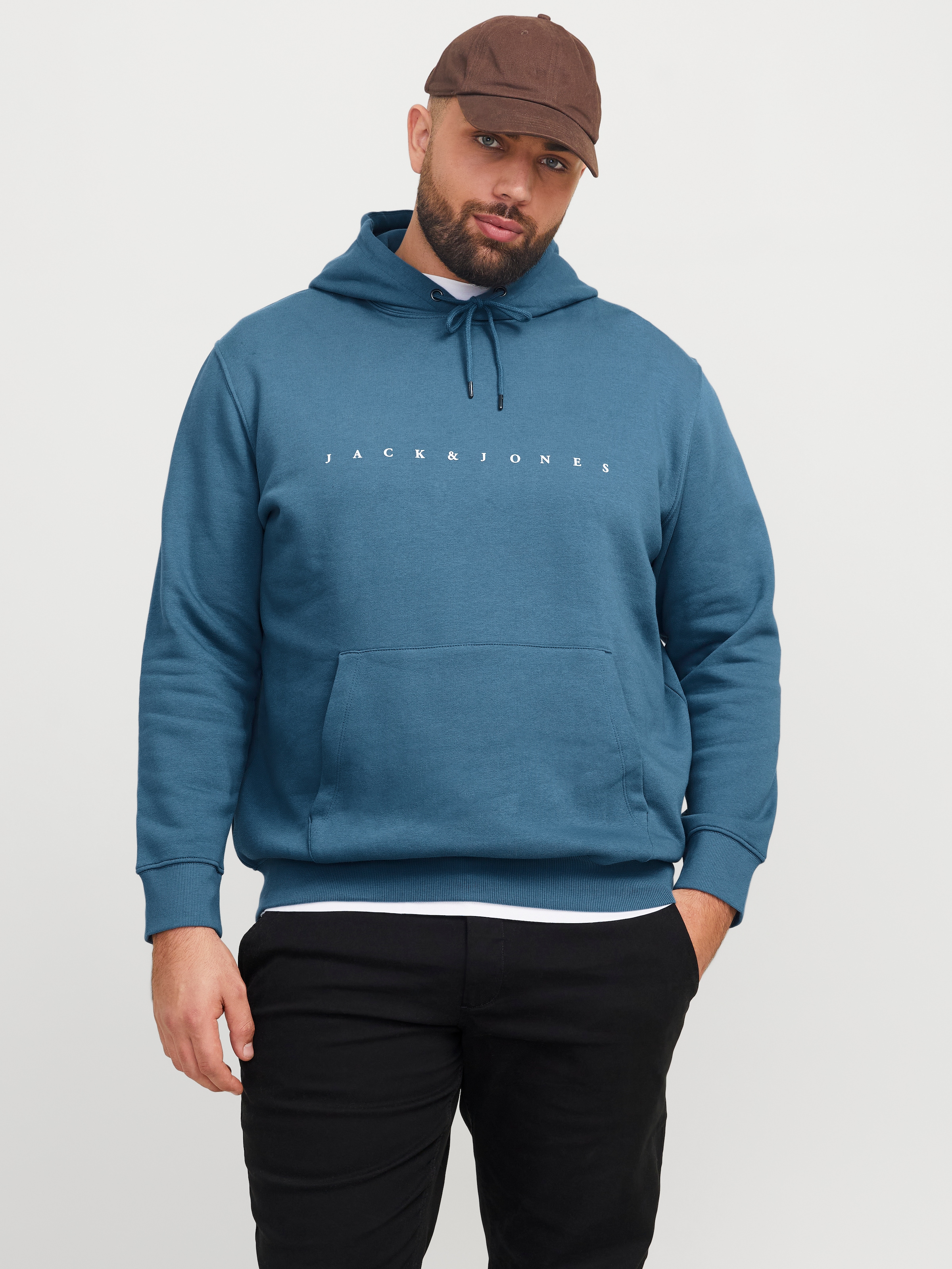 Jack & Jones PlusSize Kapuzensweatshirt »JJESTAR JJ SWEAT HOOD NOOS PLS«, mit Kängurutasche