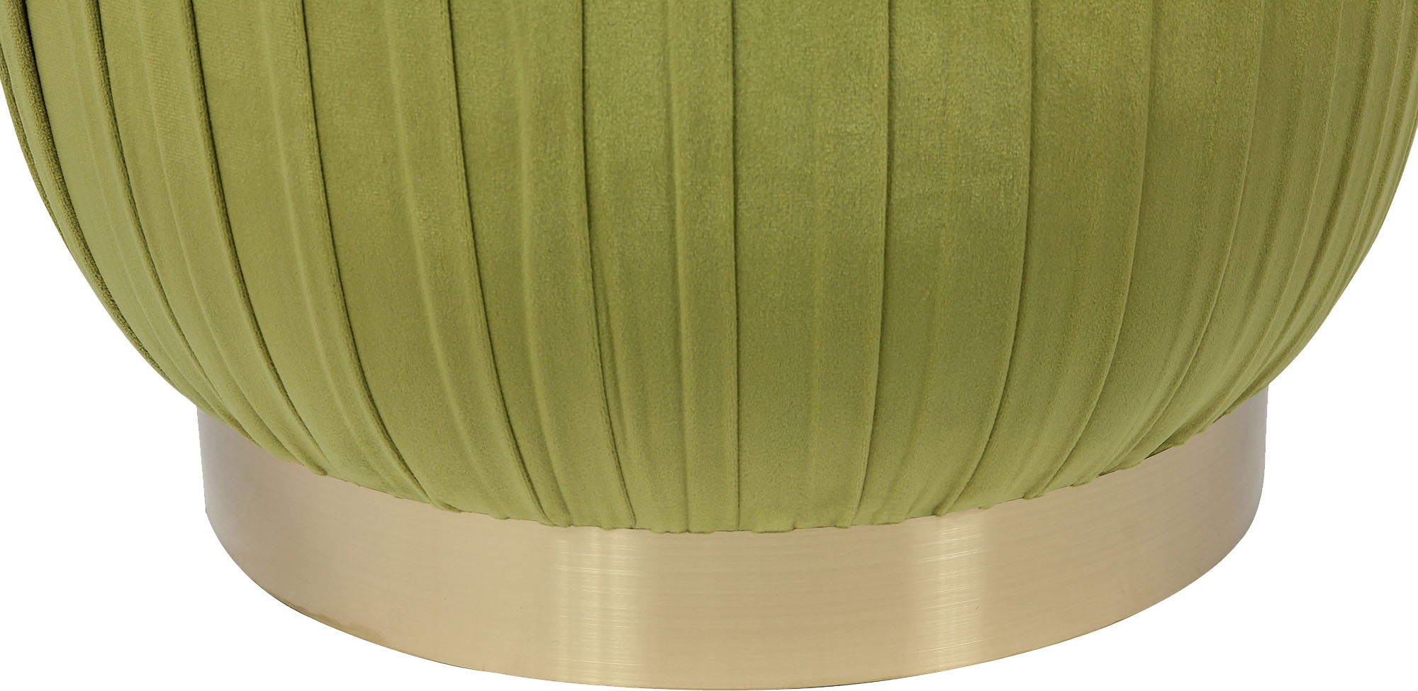 Kayoom Polsterhocker »Hocker Lyla 125, Edler Touch durch goldfarbenenen Sockel, Samtbezug«, (1 St.), samtweich, gesteppte Ziernaht, Edelstahlsockel, Hochwertiger Samtbezug