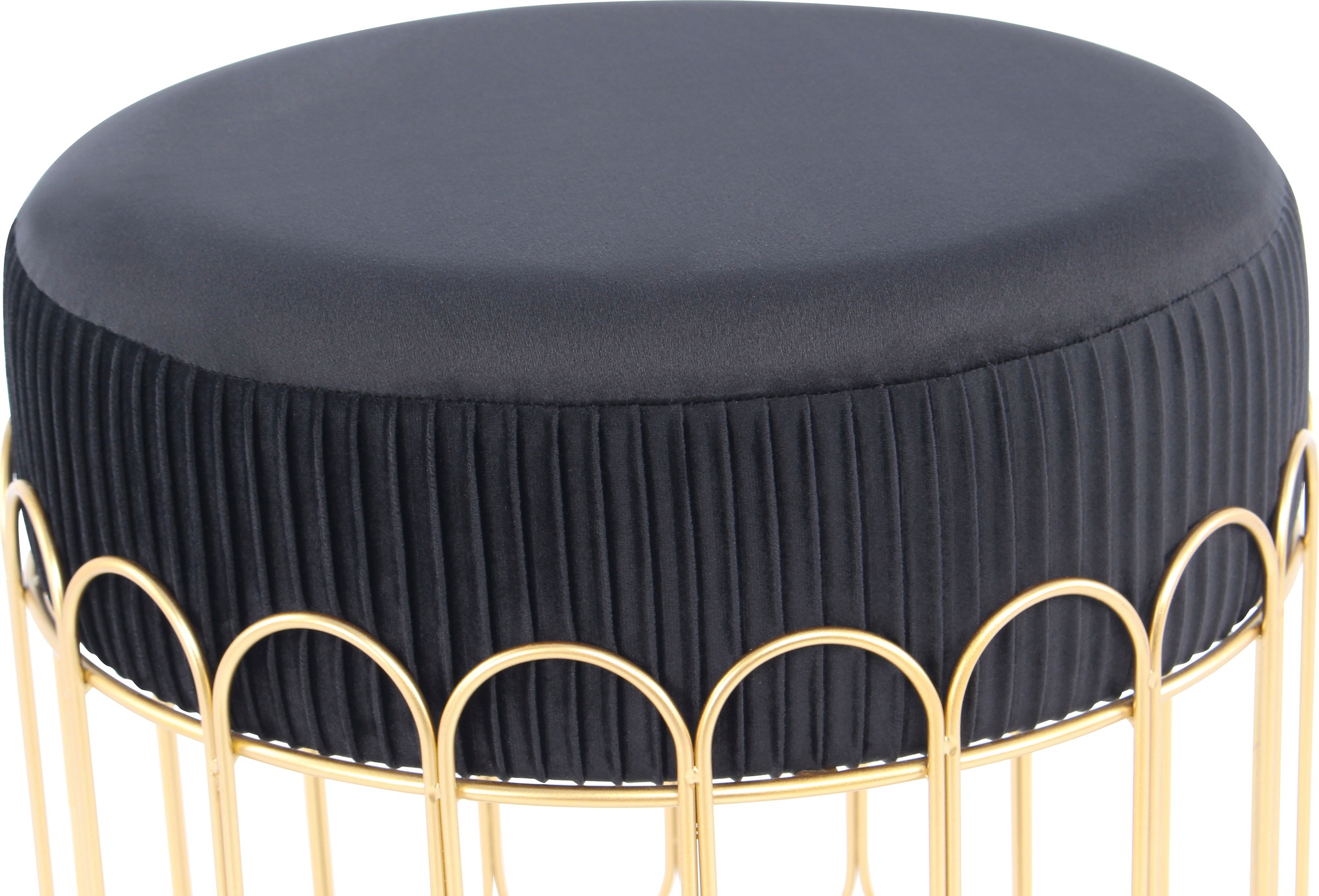 Kayoom Sitzhocker »Hocker Cleopatra 425, Design-Hocker Sitzfläche weich gepolstert« 1 Stk. tlg. samtweich, dekorativ, elegantes Design, edle Optik