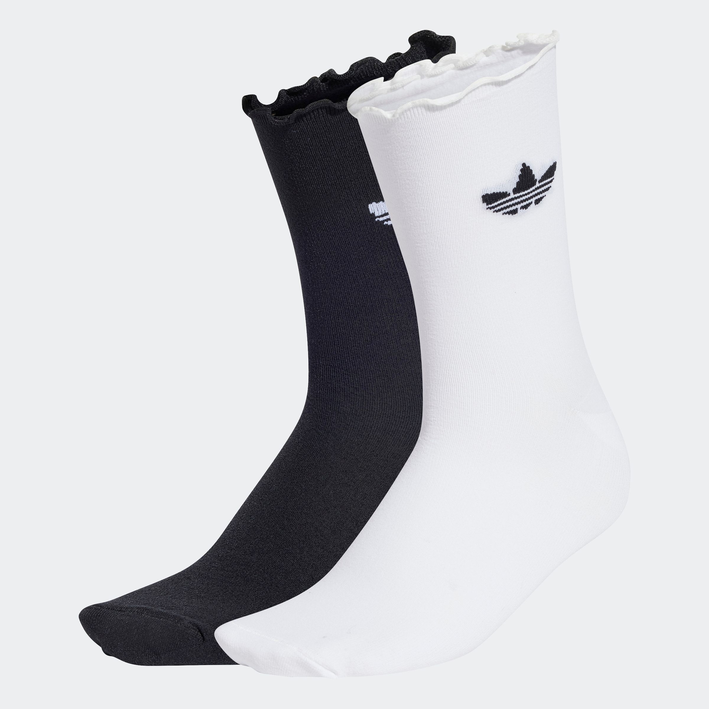 Image of adidas Originals Sportsocken "RUFFLE SOCK 2P" 2 Paar tlg. für Erwachsene, mit Rüschendetails hinten und am Bündchen