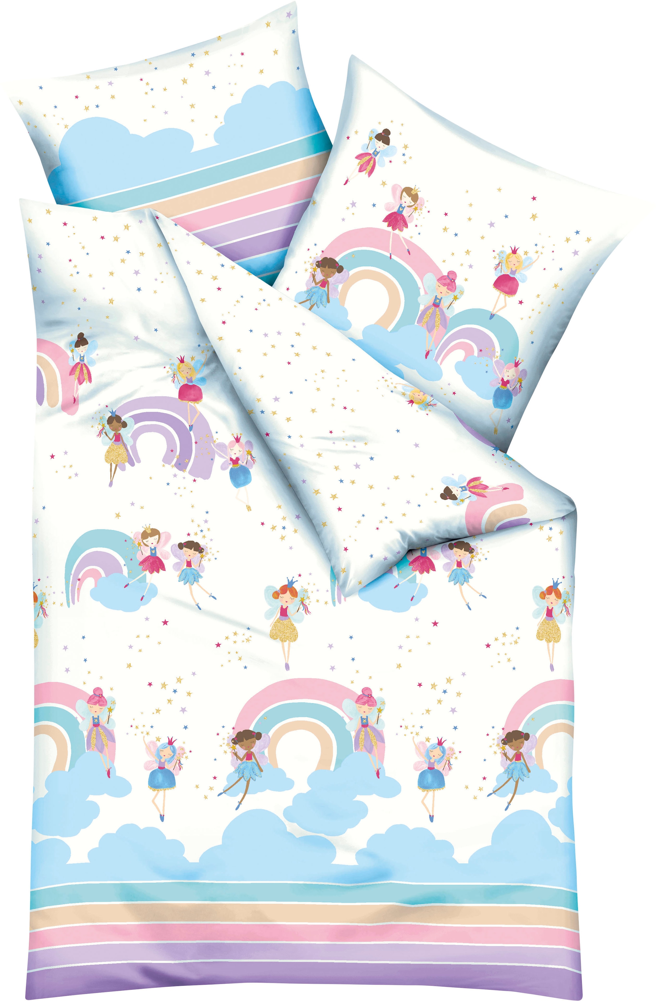 Image of Kaeppel Kinderbettwäsche "Rainbow Fairies" 2 Stk. Mit Feen