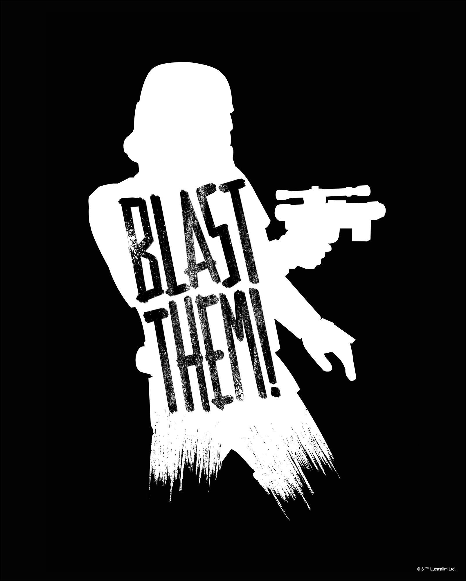 Image of Komar Bild "Star Wars Silhouette Quotes Stormtrooper" Disney 1 Stk. tlg. Wandbild zur Dekoration im Kinderzimmer - ohne Rahmen