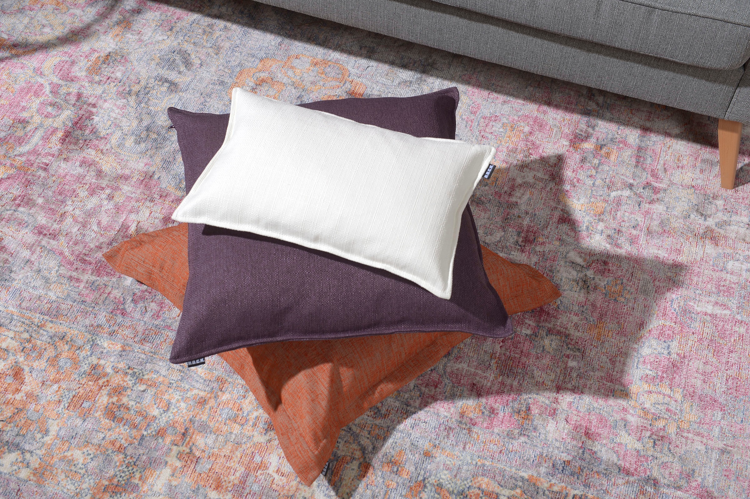 H.O.C.K. Dekokissen »Mali« einfarbig, Kissenhülle mit Füllung, 1 Stück