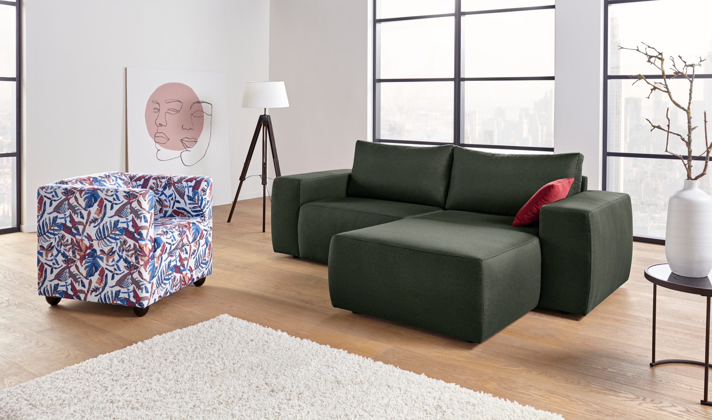 LOOKS by Wolfgang Joop Ecksofa »LooksII L-Form«, geradlinig und komfortabel