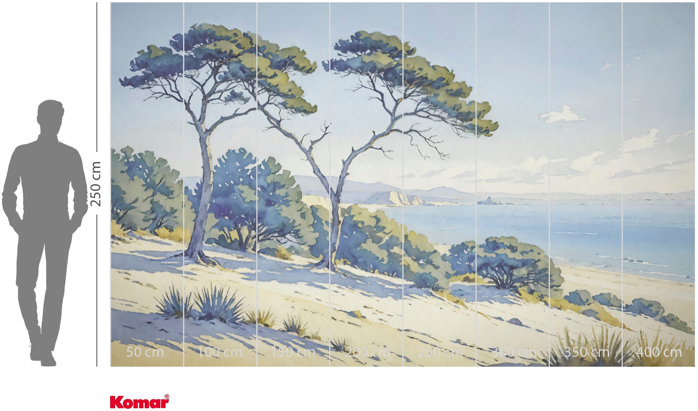 Komar Fototapete »Vlies Fototapete - Sandy Coast - Grösse 400 x 250 cm« Motiv | bedruckt glatt
